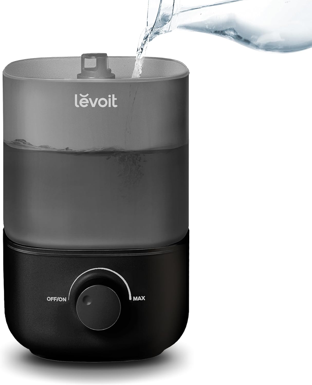 LEVOIT Classic 160 Top-Fill Ultrasonic Cool Mist Humidifier, Super Easy to Fill and Clean, Quiet Operation for Bedroom Home Baby & Plants, Auto Shut-off for Safety, 360 Rotating Nozzle, 2.5L, Black