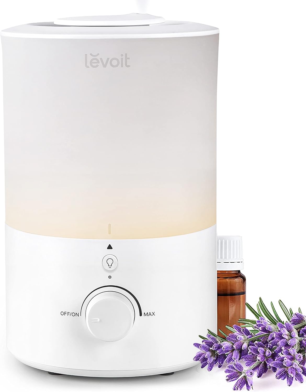 LEVOIT Humidifiers for Bedroom with Night Light(3L Water Tank)Cool Mist Top Fill Essential Oil Diffuser for Baby Nursery and Plants, 360 Nozzle, Quiet, Rapid Humidification for Home Large Room, White