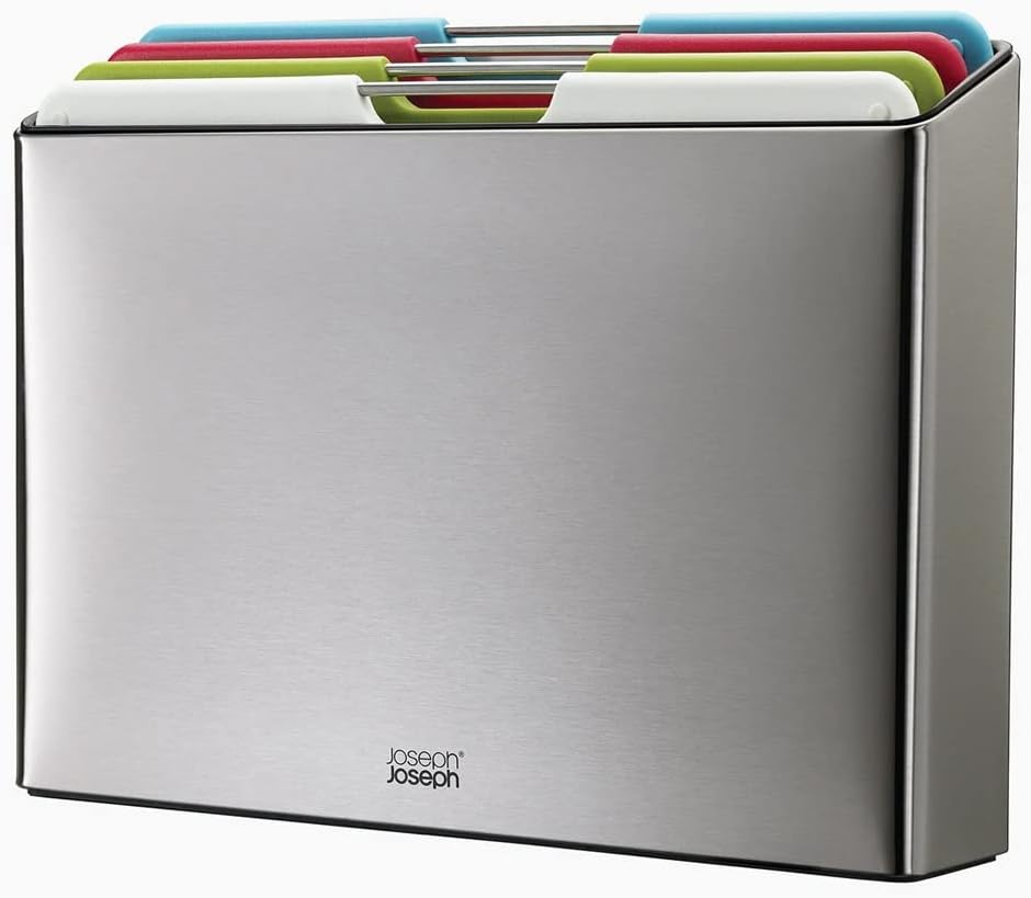 Joseph Joseph Folio Steel 4-Piece Chopping Board Set  Multicolour Stainless-Steel 60213