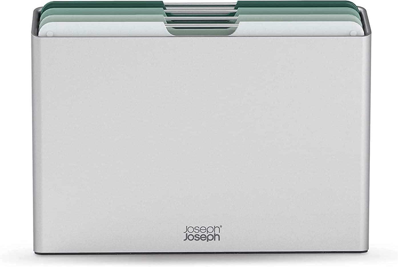 Joseph Joseph Folio Editions 4 piece Color Coded Cutting Board Set, Slimline Case for Organised Storage, Large - Sage Green