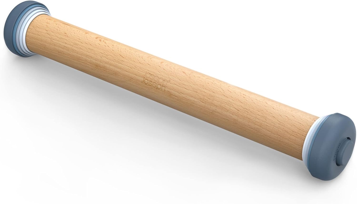 Joseph Joseph PrecisionPin Baking Adjustable Rolling Pin - Consistent and Even Dough Thickness for Perfect Baking Results, Sky, 16.54