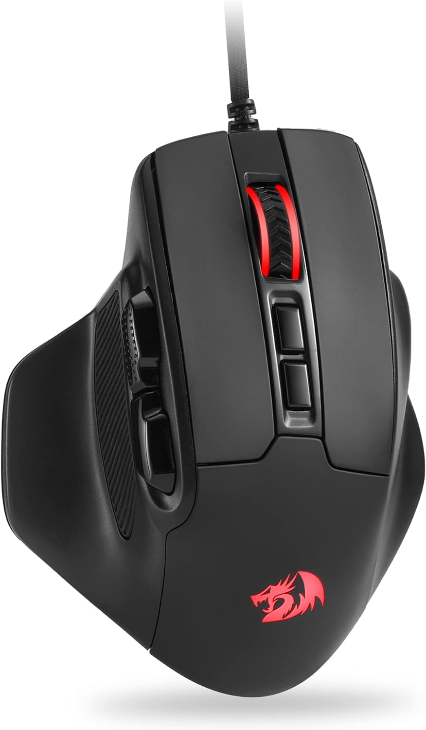 Redragon M806 Bullseye Gaming Mouse, 7 Programmable Buttons Wired RGB Gamer Mouse w/Ergonomic Natural Grip Build, Software Supports DIY Keybinds & Backlit