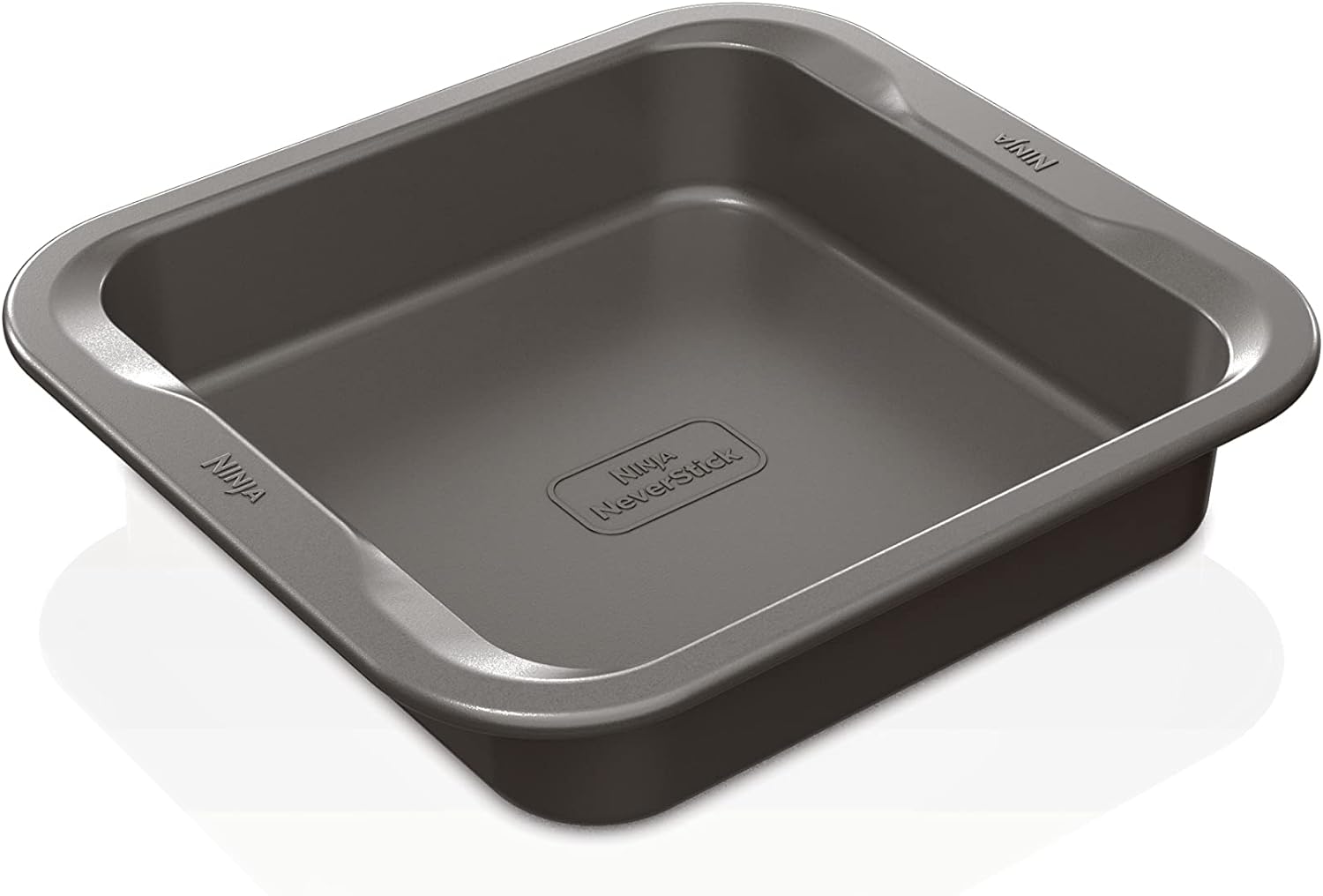 Ninja B30408 Foodi NeverStick Premium 8 inch Square Cake Pan, Nonstick, Oven Safe up to 500°F, Dishwasher Safe, Grey