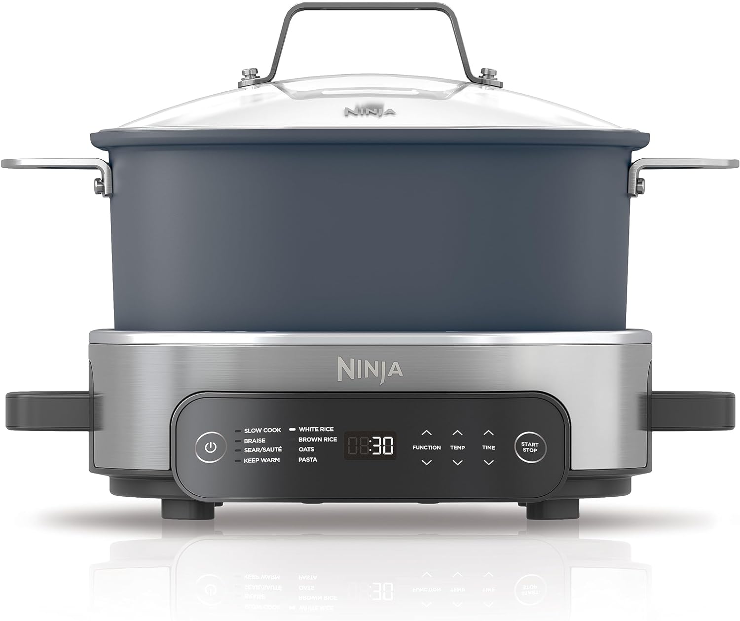 Ninja MC1101 Foodi Everyday Possible Cooker Pro, 8-in-1 Versatility, 6.5 QT, One-Pot Cooking, Replaces 10 Cooking Tools, Faster Cooking, Family-Sized Capacity, Adjustable Temp Control, Midnight Blue