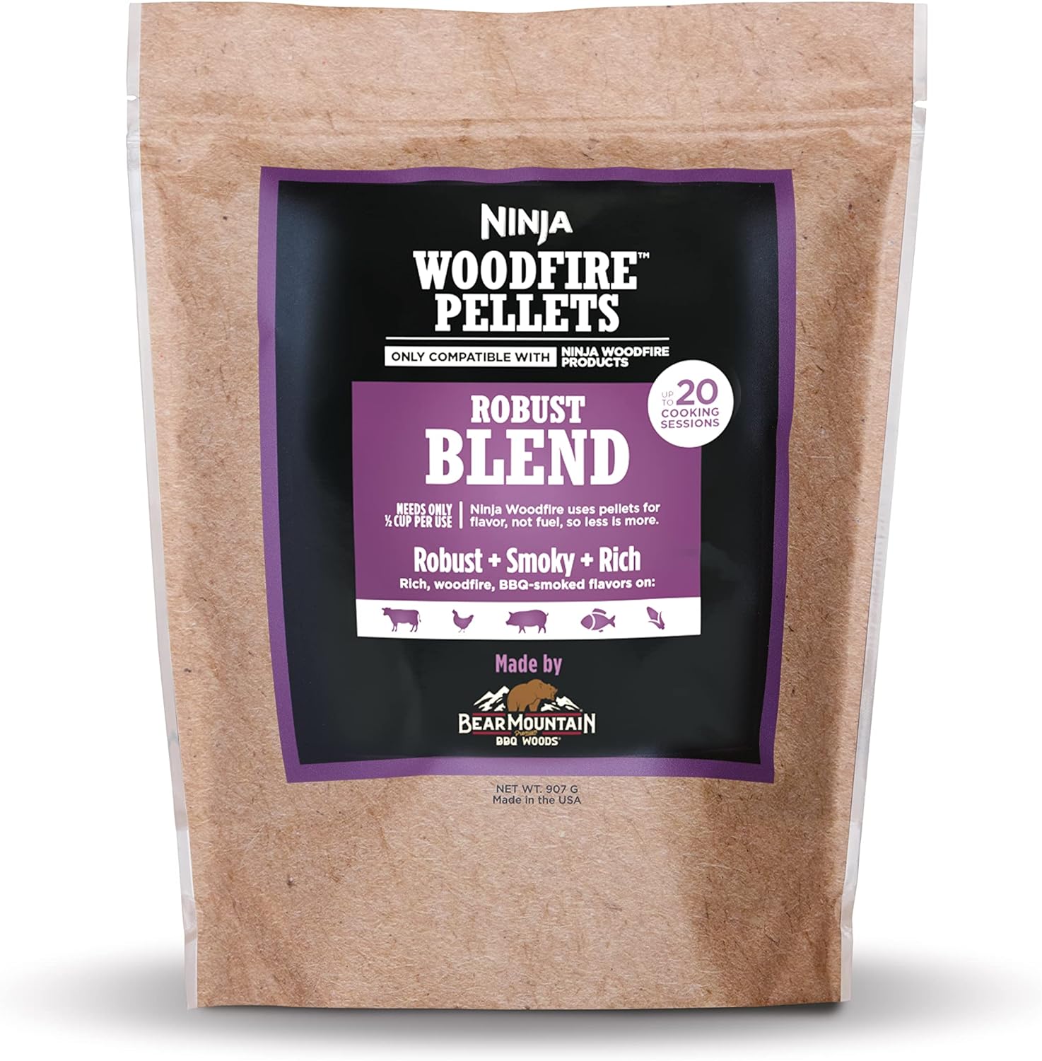 Ninja Woodfire wood pellets are a high-quality and reliable option for anyone who loves to cook with wood pellets. These pellets are made from 100% hardwood and are free from any additives or fillers, making them a natural and healthy choice for your cooking needs.One of the standout features of these pellets is their consistent burn rate, which allows for even and consistent smoke flavor throughout. This is particularly important for anyone who wants to achieve the perfect smoke flavor in their