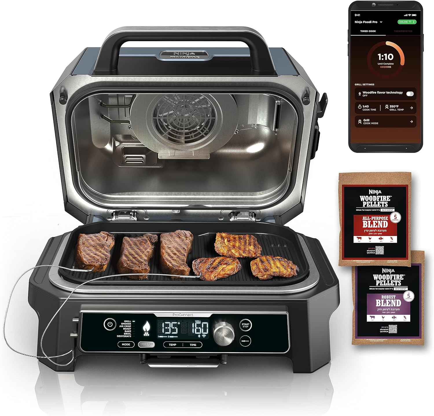 This grill is amazing! It makes everything so easy, wonderful wood fire taste, so many options, so easy to use. Love the size, portability, easy app to use, easy to clean. Great product.