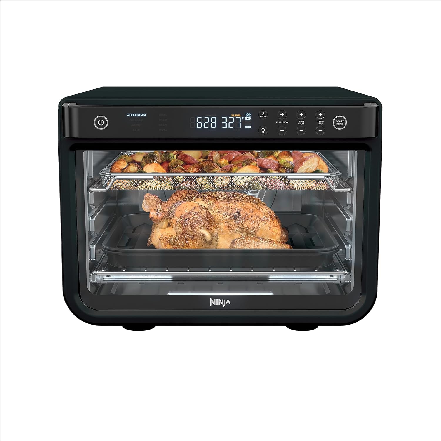 Ninja DT202BK Foodi 8-in-1 XL Pro Air Fry Oven, Large Countertop Convection Oven, Digital Toaster Oven, 1800 Watts, Black, 12 in.