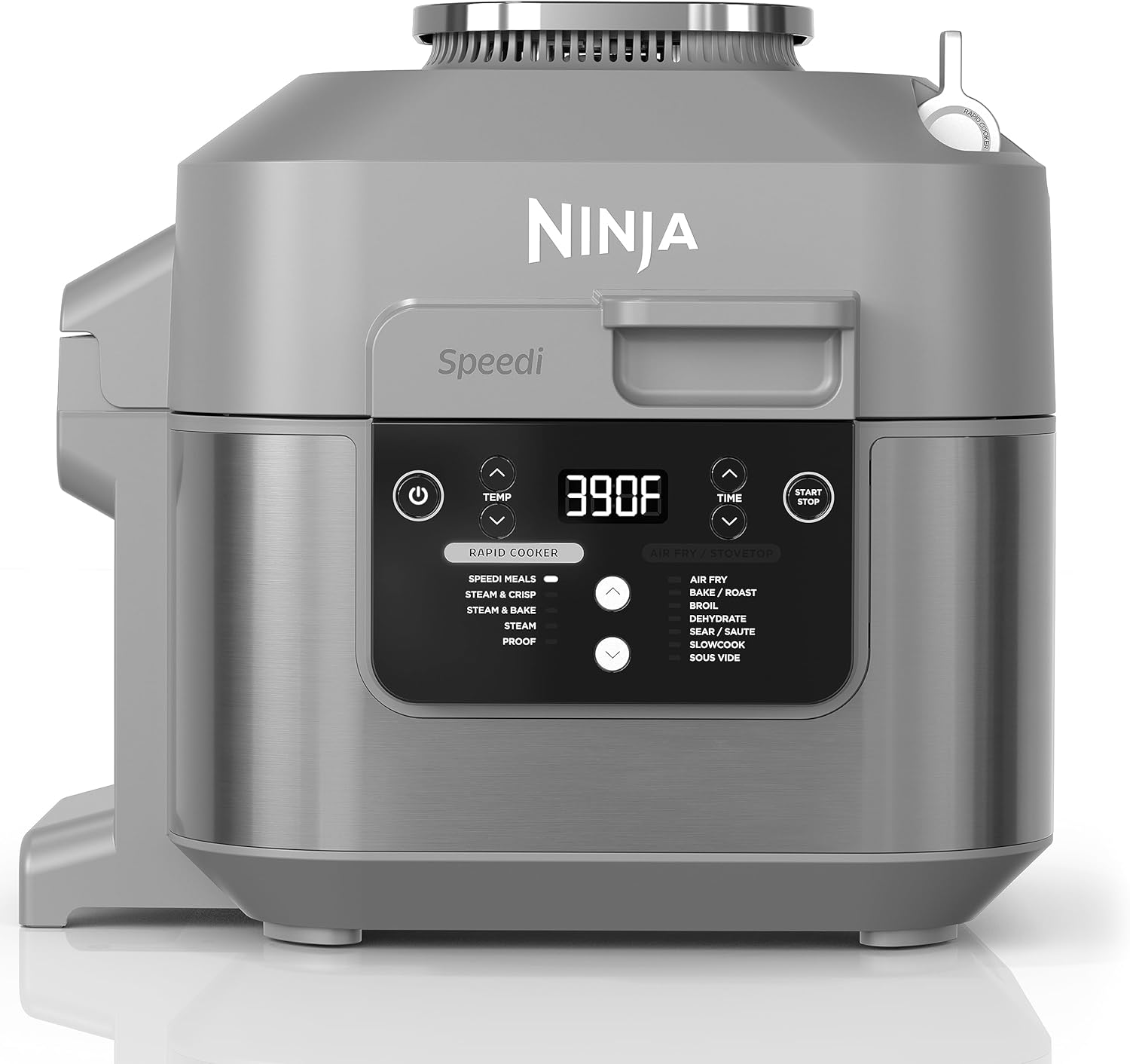 Ninja SF301 Speedi Rapid Cooker & Air Fryer, 6-Quart Capacity, 12-in-1 Functions to Steam, Bake, Roast, Sear, SautÃ©, Slow Cook, Sous Vide & More, 15-MinuteÂ Speedi Meals All In One Pot, Sea Salt Gray