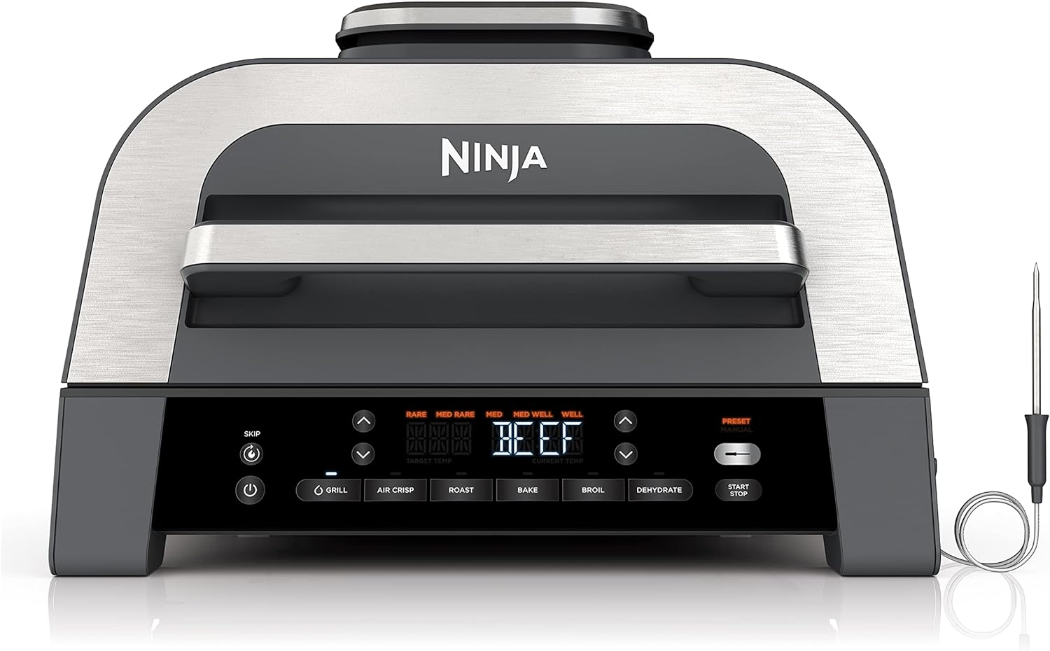 I have 2 Cosori Airfryers, an Instant Pot and have tried other similar appliances. This one is the real deal but before I go on, make sure if you are planning on buying a Ninja Grill Foodi that you do your research first as there is more than one option. Spend time watching YouTube videos.So, first of all No Smoke! If you are grilling inside, read the directions and follow them because that' the key. I use 100% Choice Avocado Oil spray or brush some from the bottled type which has a high smoke 