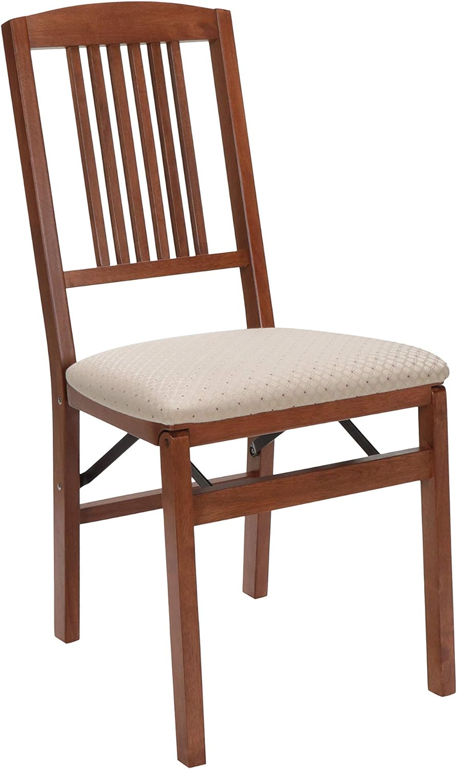 Stakmore Simple Mission Folding Chair Finish, Set of 2, Wood, Cherry