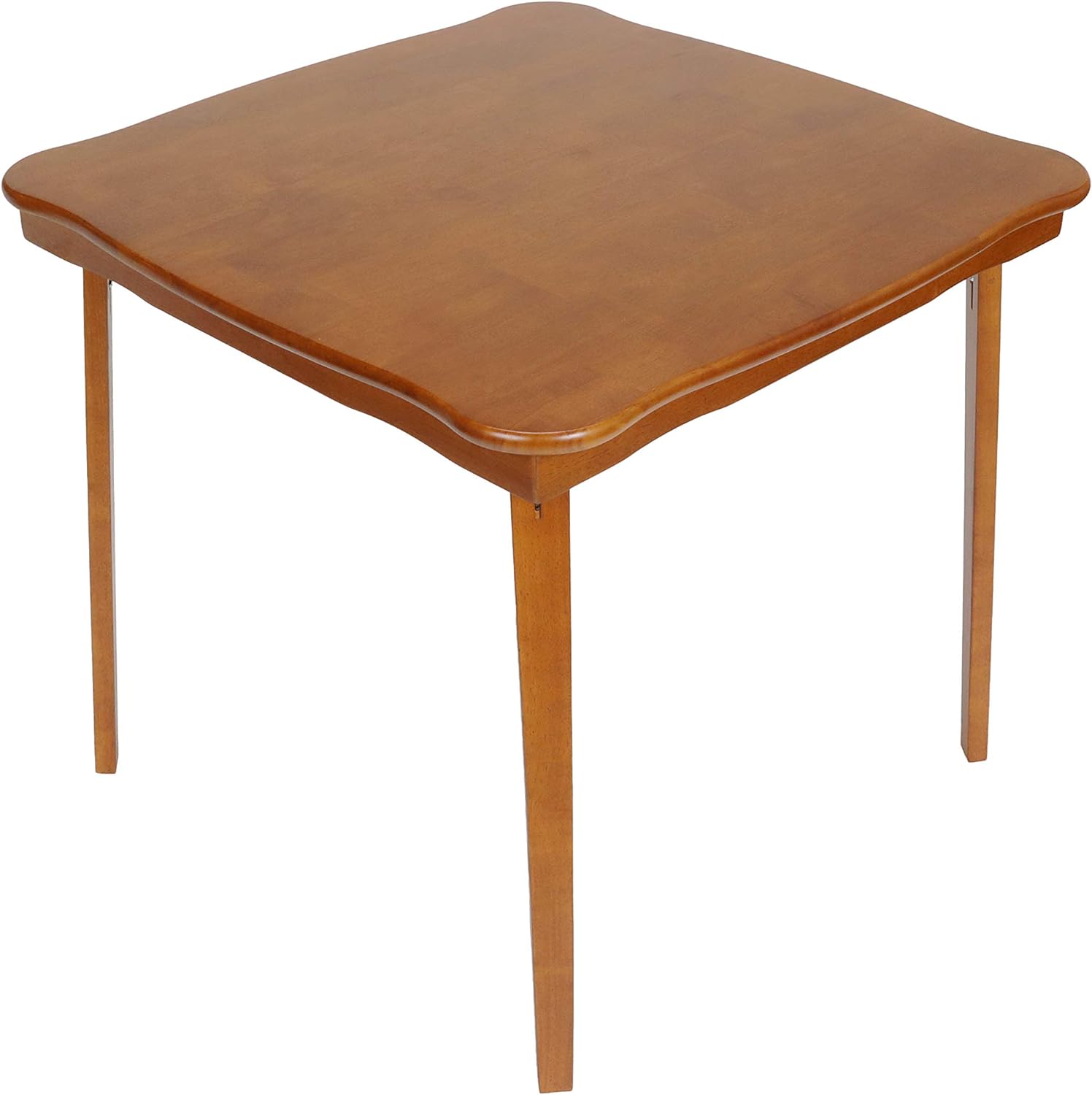 Stakmore Scalloped Edge Folding Card Table Finish, Fruitwood