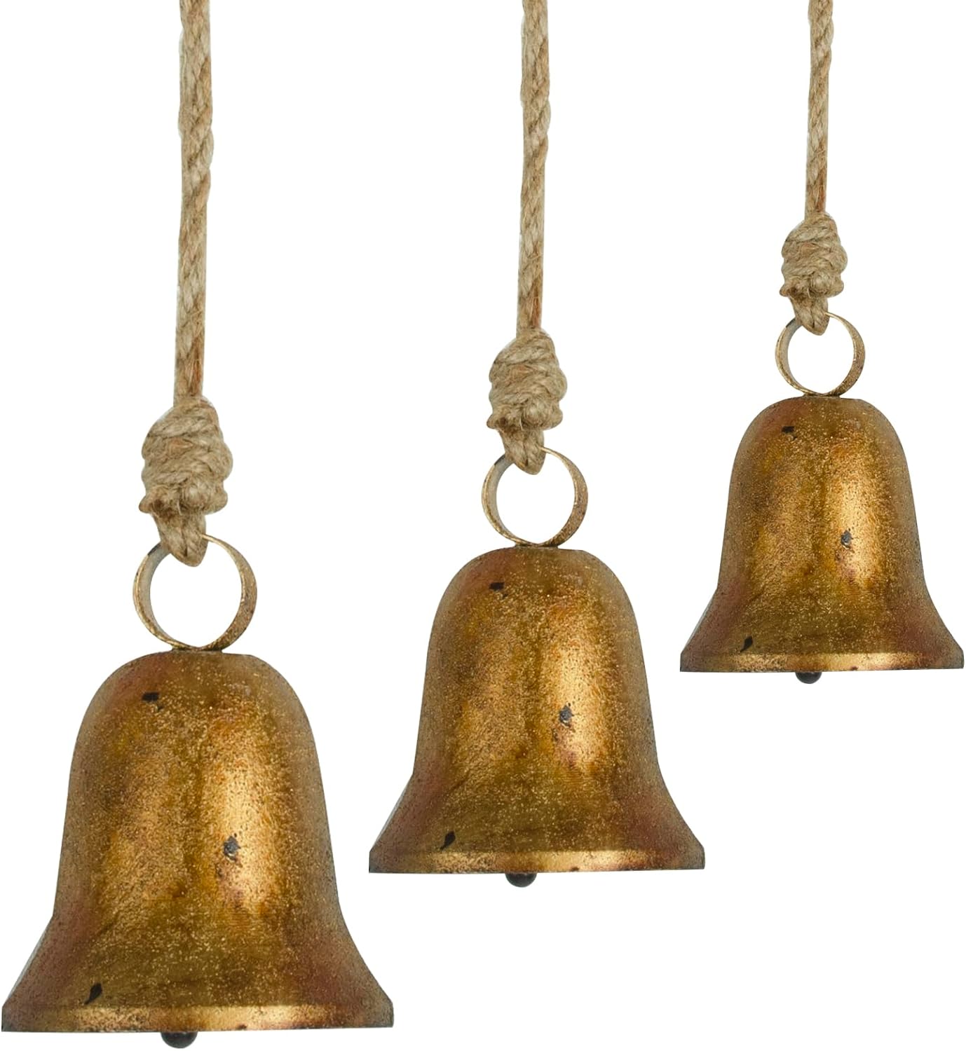 Bell, Door Decor Bells, Christmas Bells, Decorative Bells, Vintage Handmade and Rustic Lucky Christmas Bells, Large Gold Cow Bells Christmas Decor