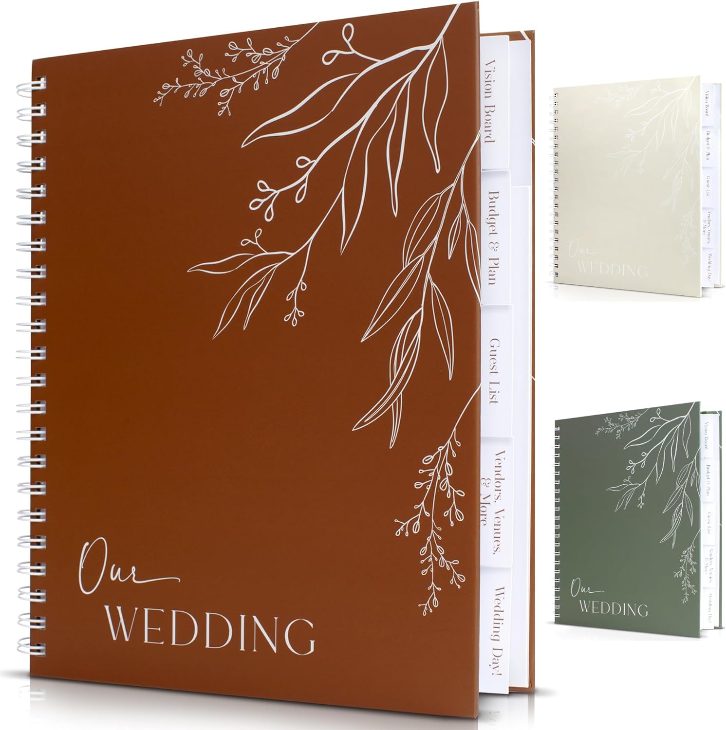 Beautiful Minimalistic Wedding Planner Book and Organizer - Enhance Excitement and Makes Your Countdown Planning Easy - Unique Engagement Gift for Newly Engaged Couples, Future Brides and Grooms