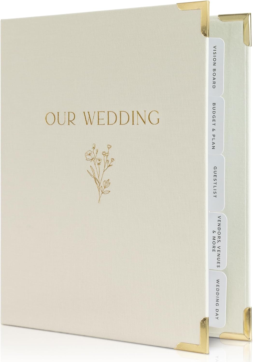 Beautiful Wedding Planner Book And Organizer - A Unique Linen Binder For the Bride Perfect To Plan Your Big Day - An Exceptional Engagement Gift For Newly Engaged Couples, Future Brides, And Grooms