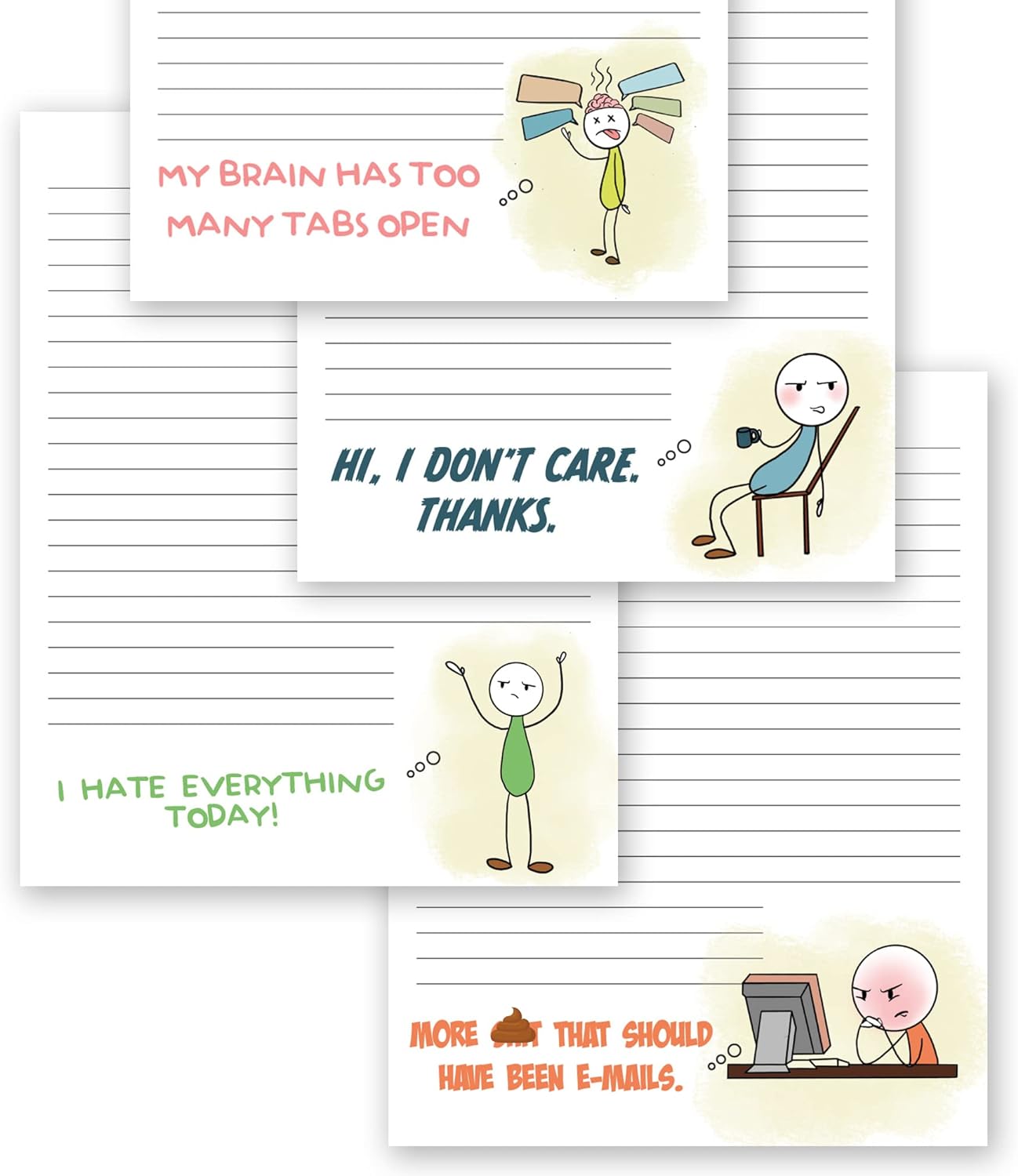 ZICOTO Super Funny Notepads That Will Make You Laugh - A Hilarious Christmas Gift for Your Women Coworkers - Unique Office Supplies Memo Pads Add a Little Humor into The Work Day at Office