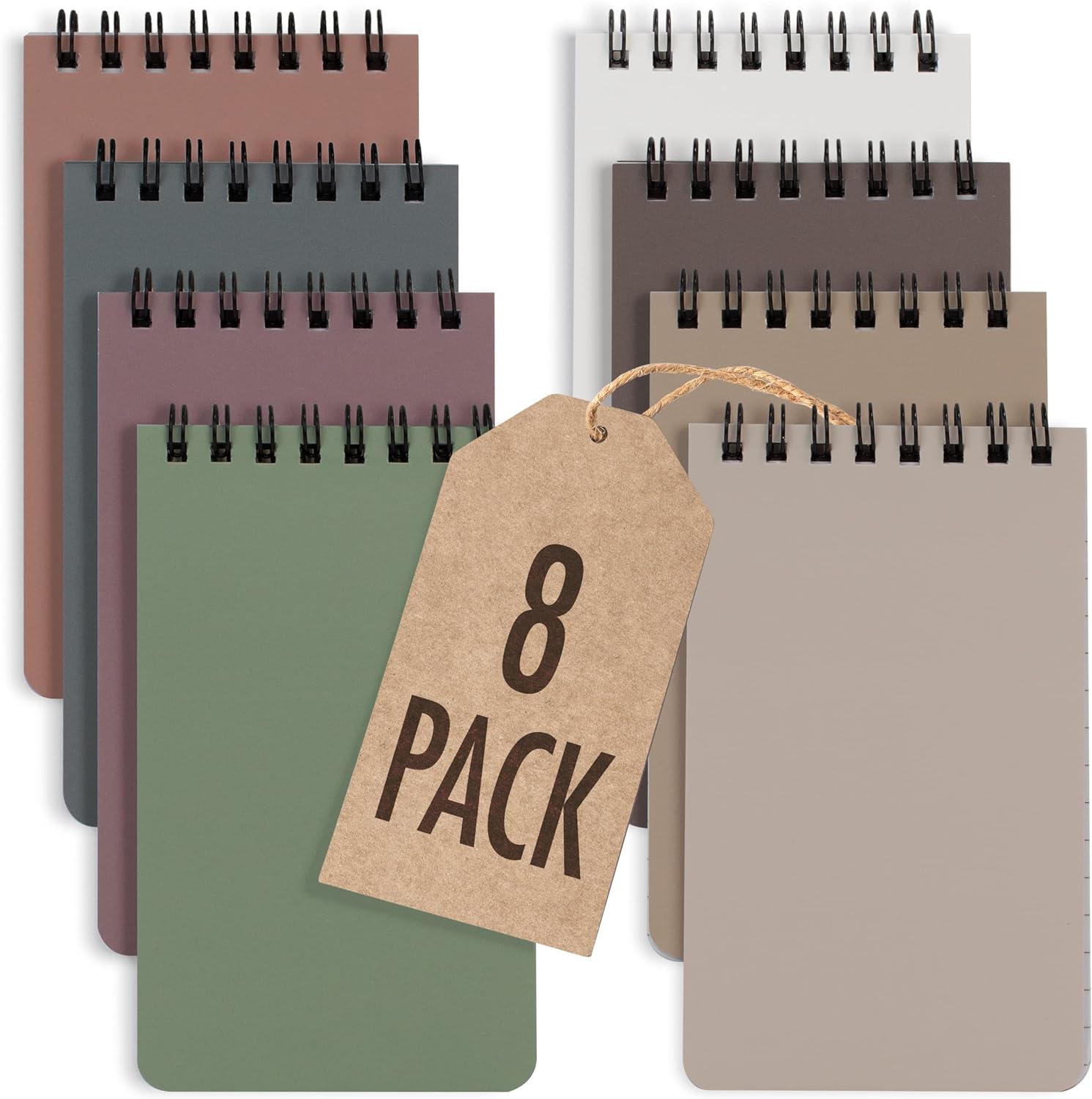 ZICOTO Aesthetic Pocket Notebooks Set Of 8 - Small 3x5 Spiral Notepads With Lined Pages - The Perfect Little Mini Note Pads to Stay Organized and Boost Productivity at Work or School