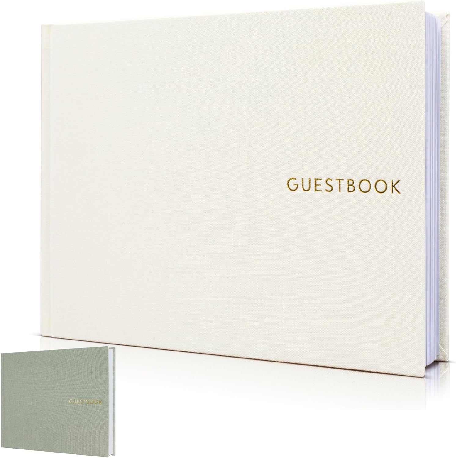 ZICOTO Beautiful Wedding Guest Book for Your Wedding Reception - Simply Elegant Guestbook to Sign in - The Perfect Wedding Or Baby Shower Guest Book and Addition to Your Big Day