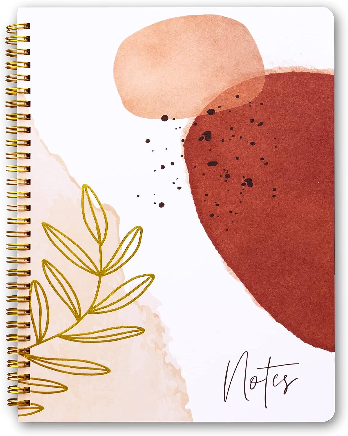 ZICOTO Aesthetic Spiral Notebook Journal For Women - Cute Abstract 10.5 x 8.5 College Ruled Notebook With Large Pockets, Lined Pages and Hardcover - Perfect to Stay Organized at Work or School