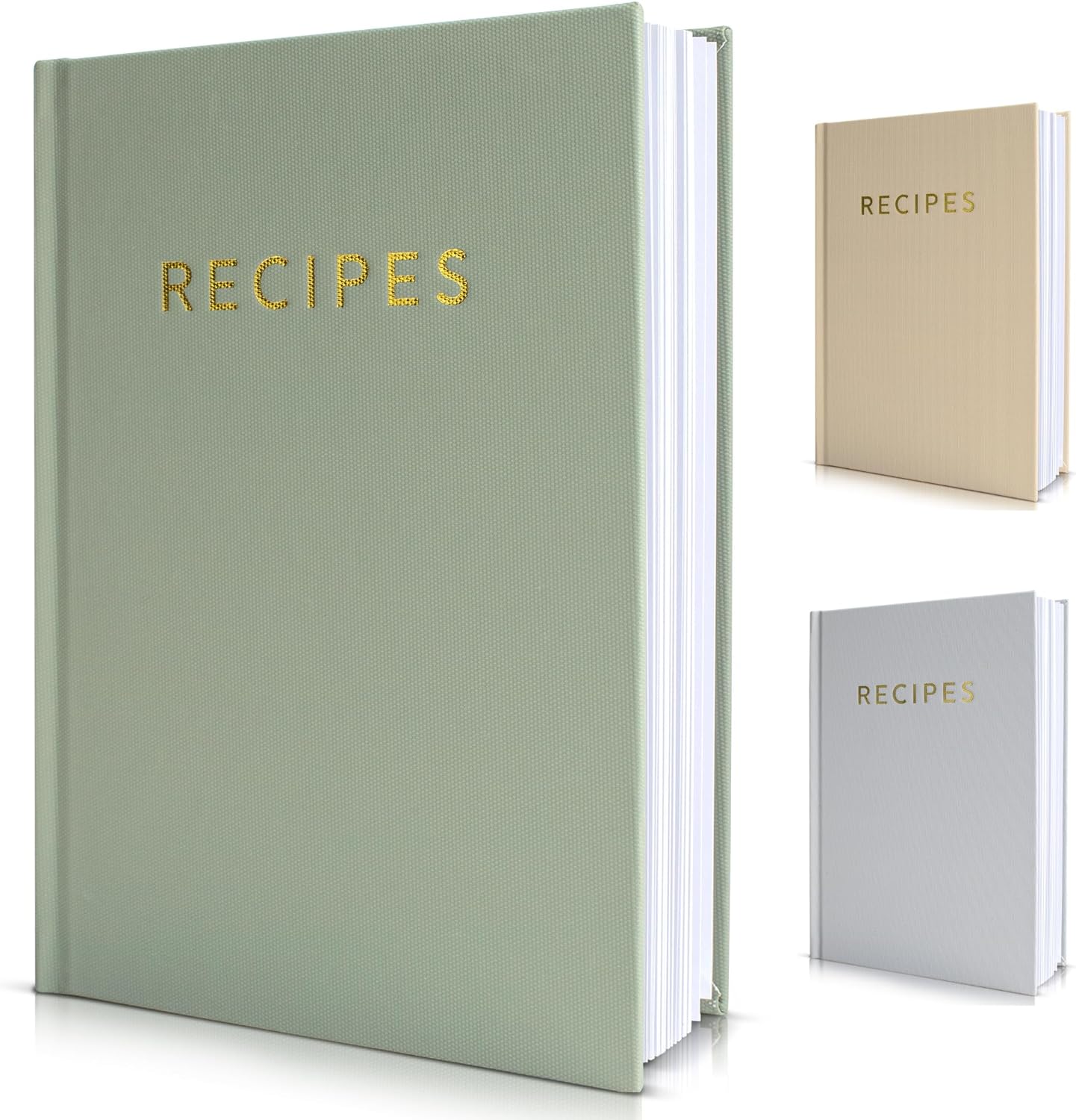 Aesthetic Blank Recipe Book with Waterproof Cover - The Perfect Recipe Notebook To Write In Your Own Recipes - Simplified Blank Cookbook to Organize Your Recipes