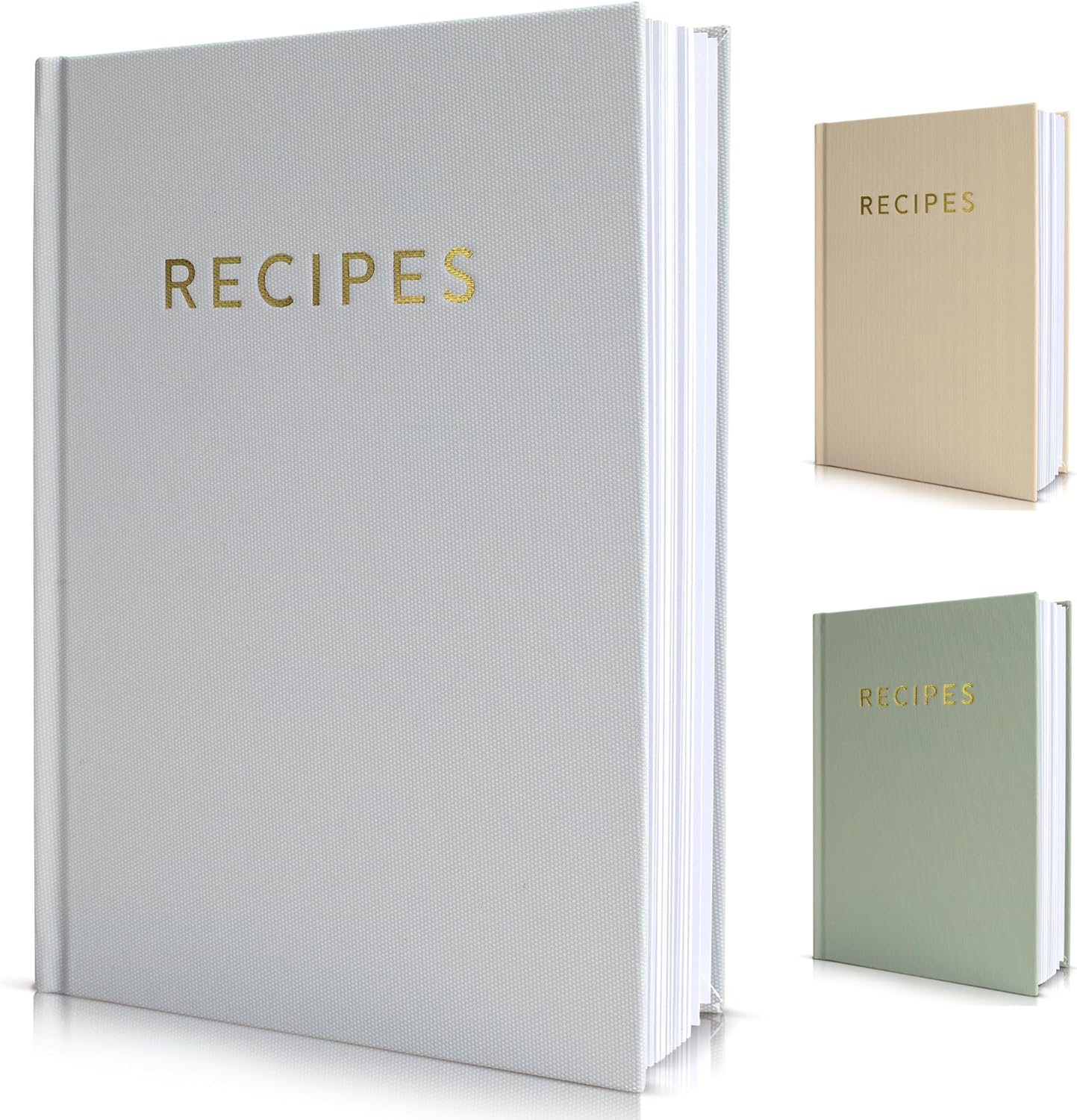 ZICOTO Aesthetic Blank Recipe Book with Waterproof Cover - The Perfect Recipe Notebook To Write In Your Own Recipes - Simplified Blank Cookbook to Organize Your Recipes