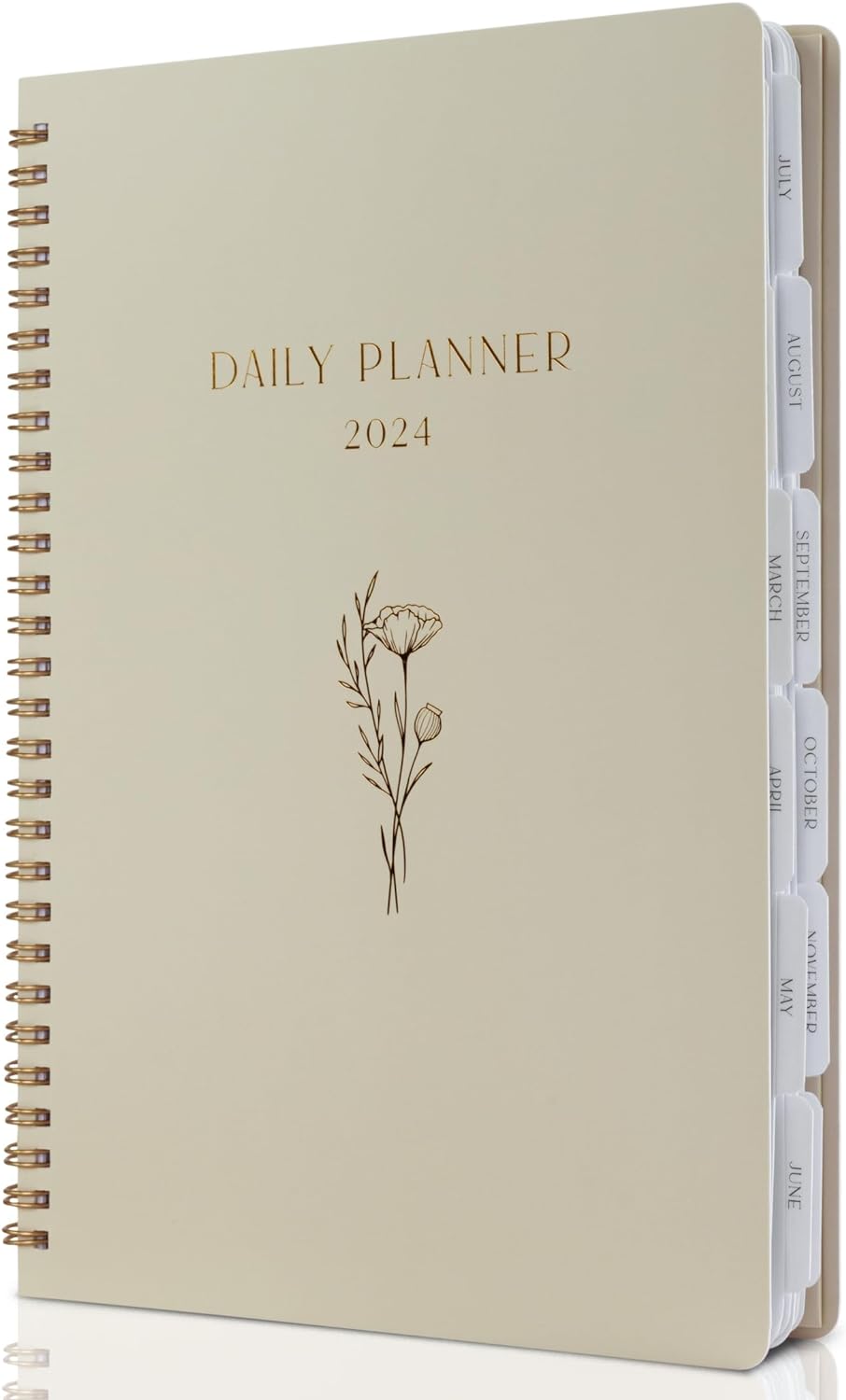 Simplified 2024 Daily Planner - Beautiful 7 x 10 Daily Planner for Women or Men with Weekly & Monthly Spreads for Easy Planning - Perfect Calendar Book To Organize All Tasks and Boost Productivity