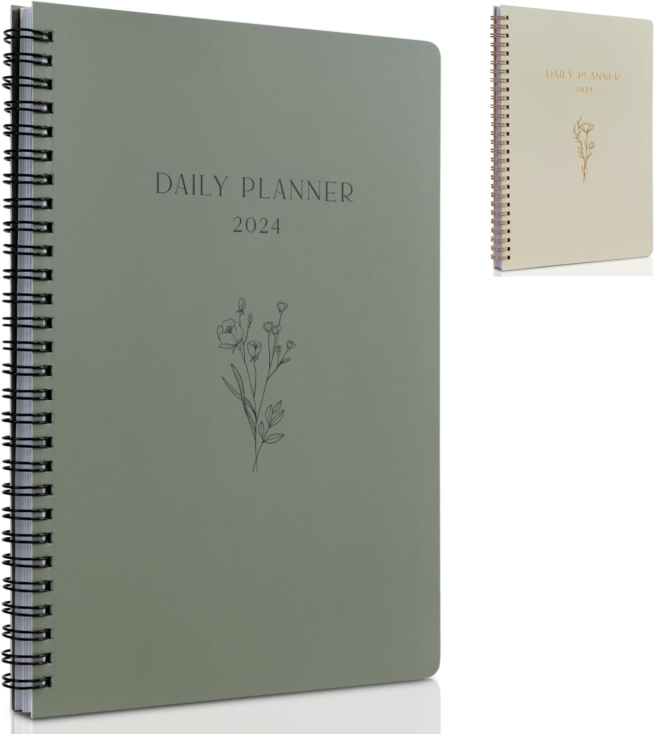 Simplified 2024 Daily Planner - Beautiful 7 x 10 Daily Planner for Women or Men with Weekly & Monthly Spreads for Easy Planning - Perfect Calendar Book To Organize All Tasks and Boost Productivity