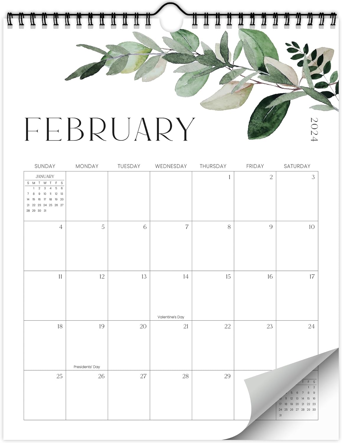 Aesthetic Greenery 2024 Wall Calendar - Runs from June 2023 Until December 2024 - The Perfect 2023-24 Calendar and Monthly Planner for Easy Organizing