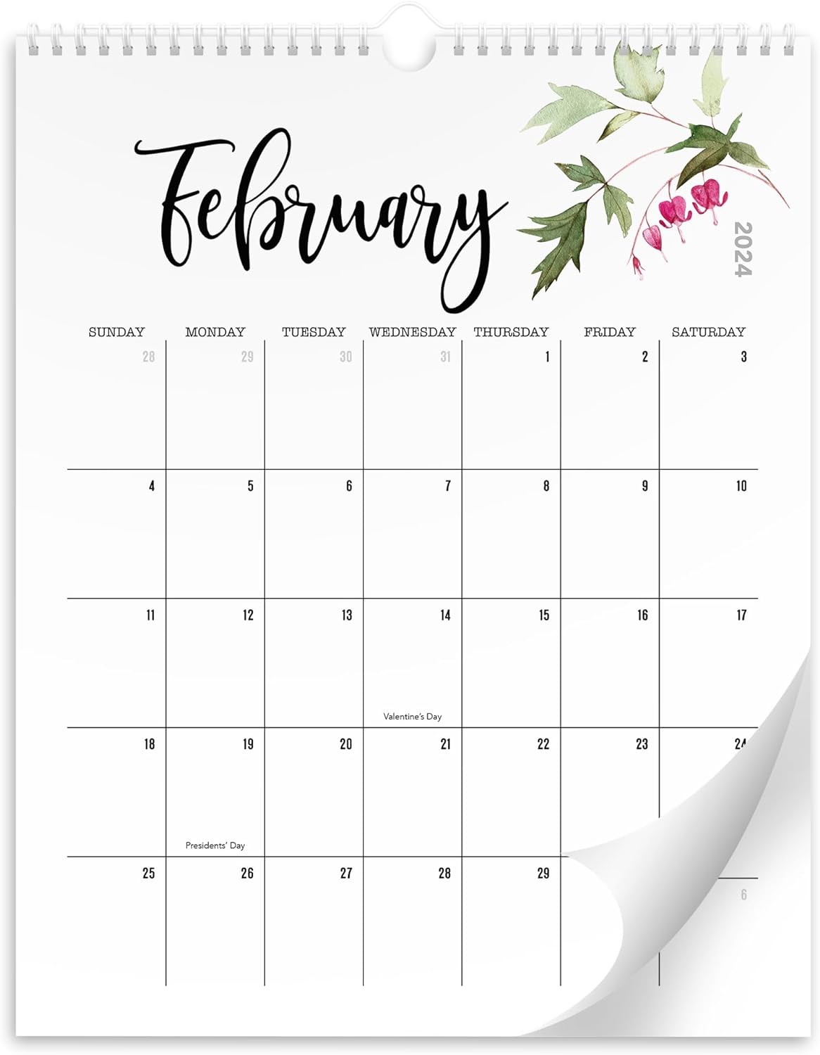 Aesthetic Floral 2024 Wall Calendar - Runs from June 2023 Until December 2024 - The Perfect 2023-24 Monthly Calendar for Easy Planning