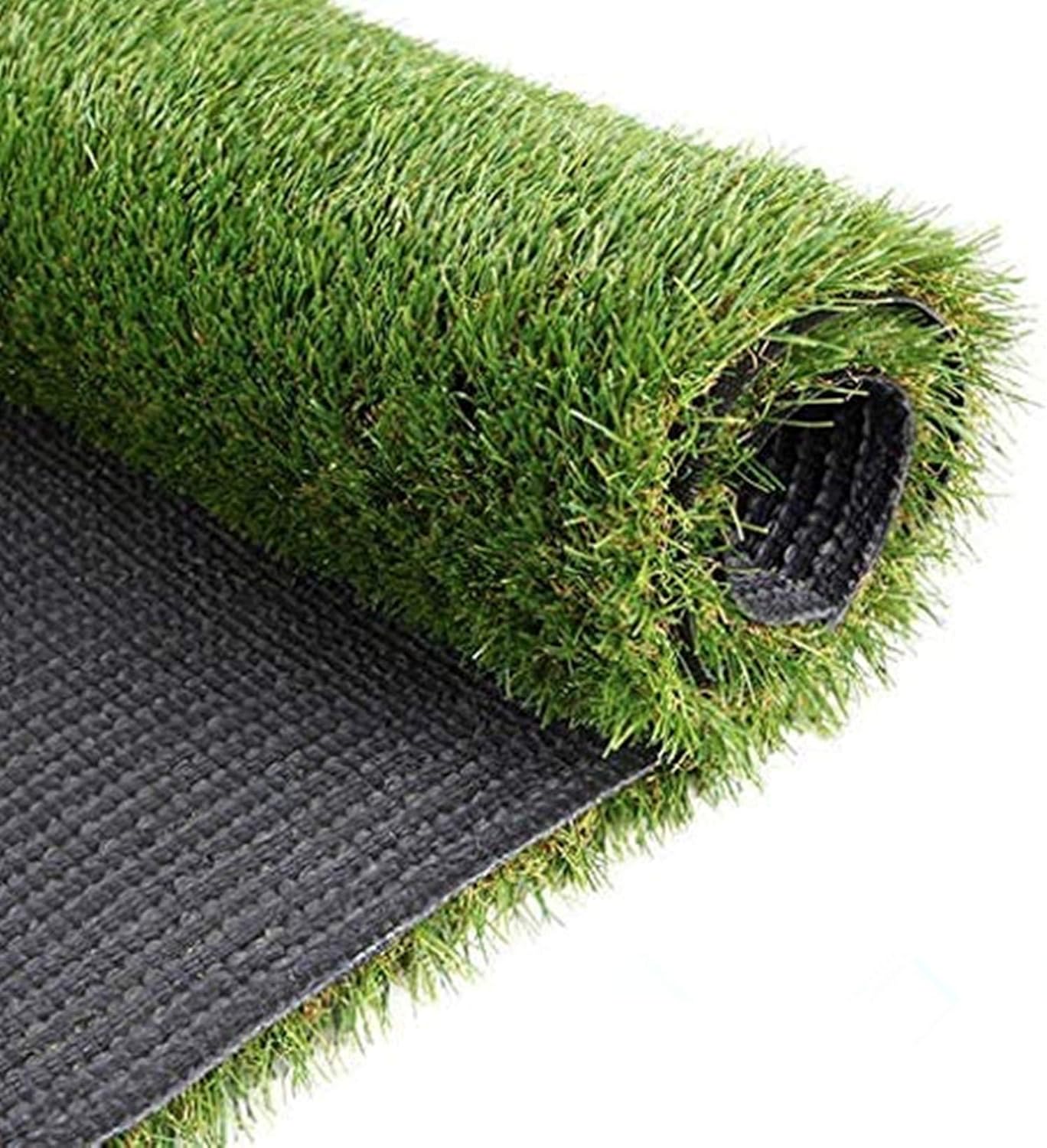 Realistic Artificial Grass Turf Lawn-4FTX6FT, 1.38 Indoor Outdoor Garden Lawn Landscape Synthetic Grass Mat Fake Grass Rug