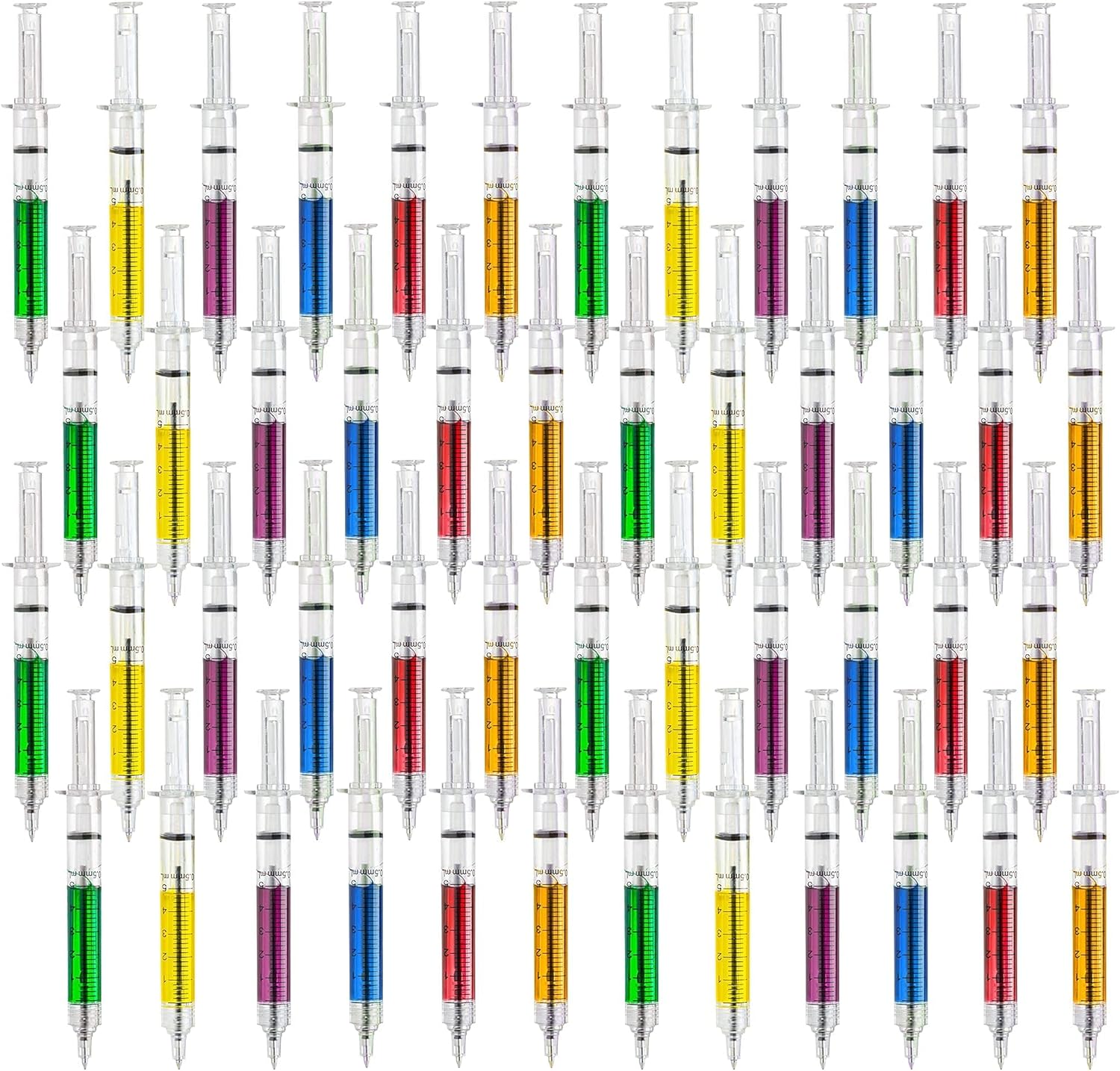 JOYIN Syringe Pens Bulk Party Favors 36pk- Retractable Fun Nurse Pens, Multi Color Novelty Pens, Nursing School Supplies, Halloween Party Favors