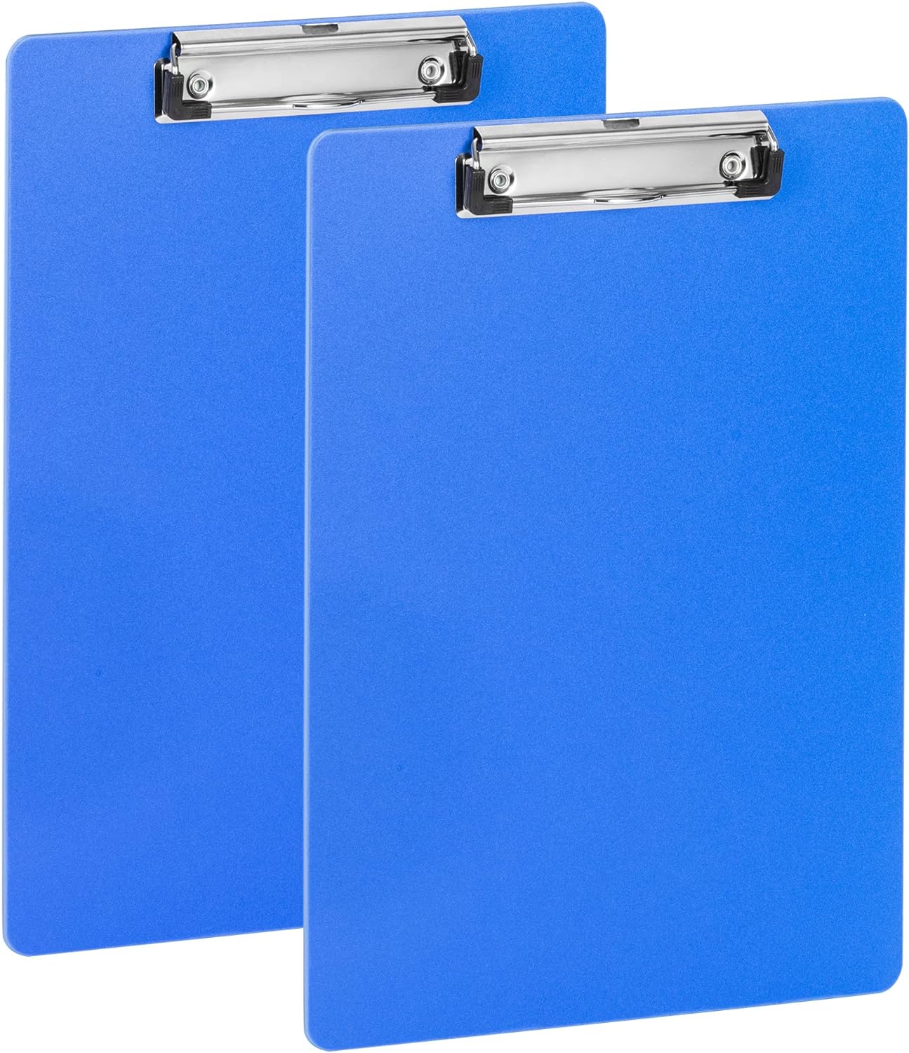 Deli Plastic Clipboard, Clip Board with Low Profile Clip, Standard A4 Letter Size Clipboards for Nurses, Students, Office and Women, Blue, 2 Pack