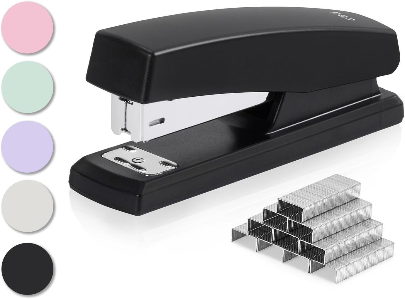 Deli Stapler, Desktop Staplers with 640 Staples, Office Stapler, 25 Sheet Capacity, Black