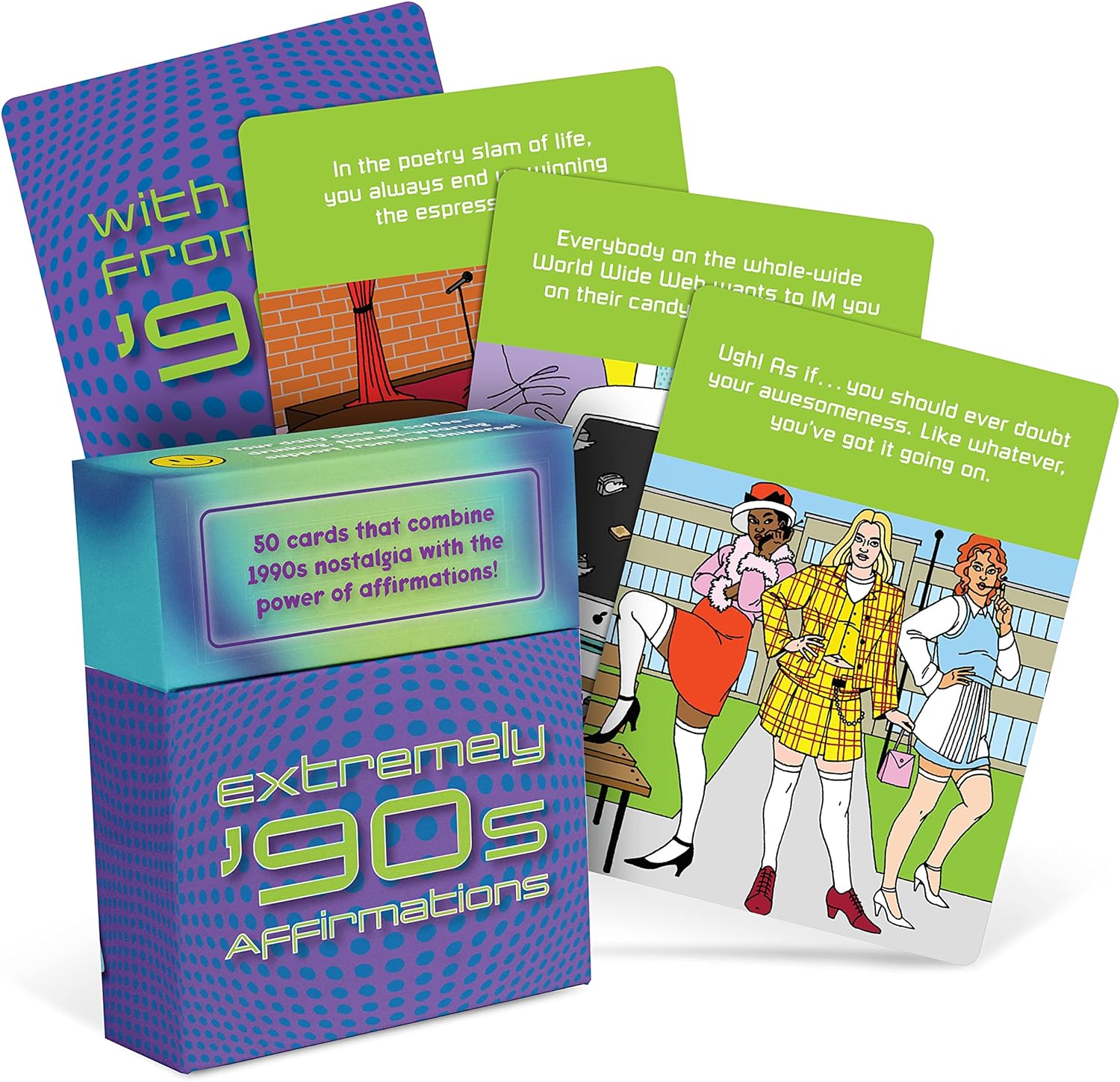 Knock Knock Extremely 90s Affirmations Deck: 50 Cards That Combine 1990s Nostalgia With The Power of Affirmations! (Affirmations from the Decades)