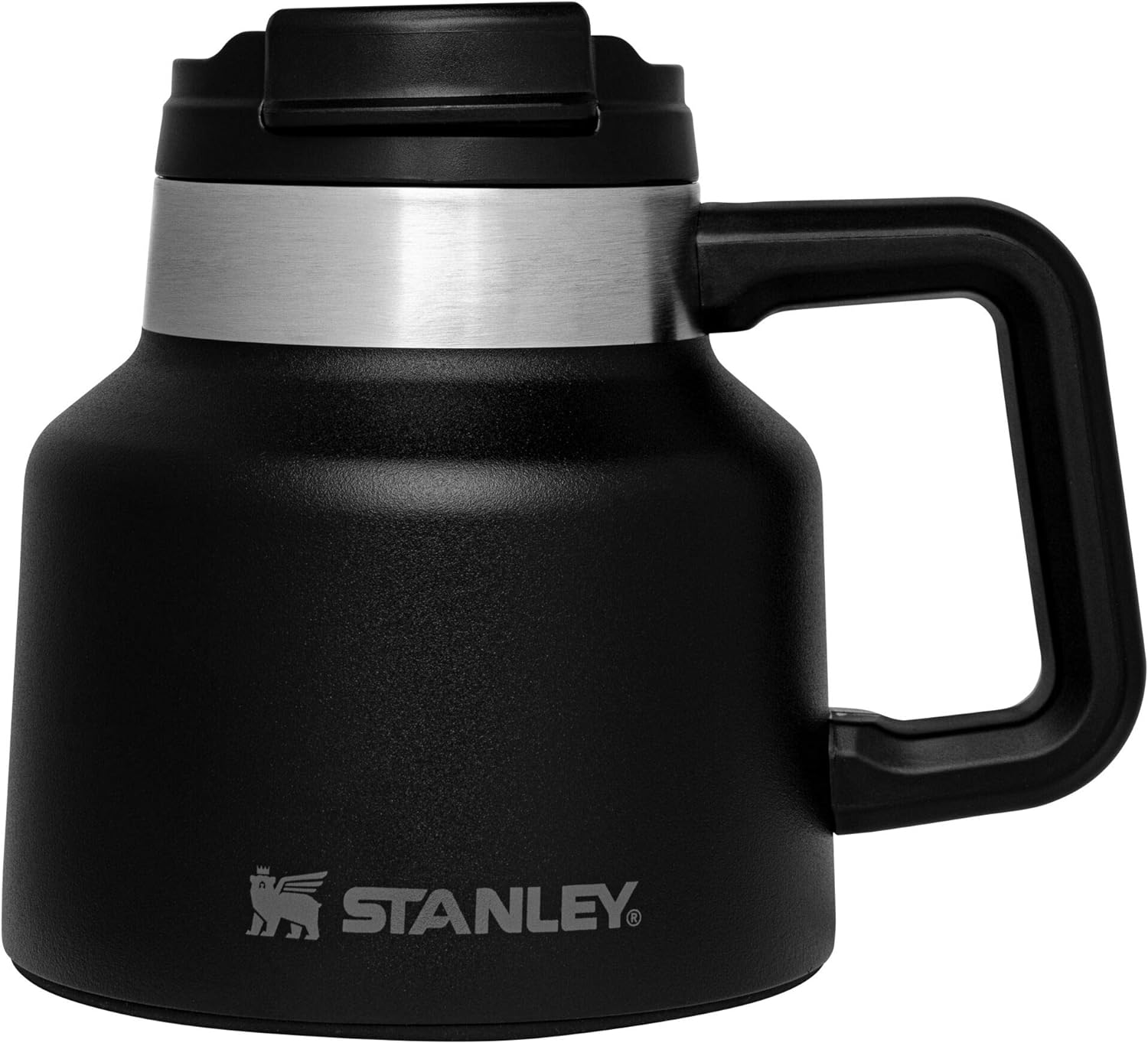 Stanley The Tough-To-Tip Admiral' Mug Hammertone 20OZ - Non-Spill Coffee Mug, Durable Design for Busy Mornings and Office Hours - Matte Black