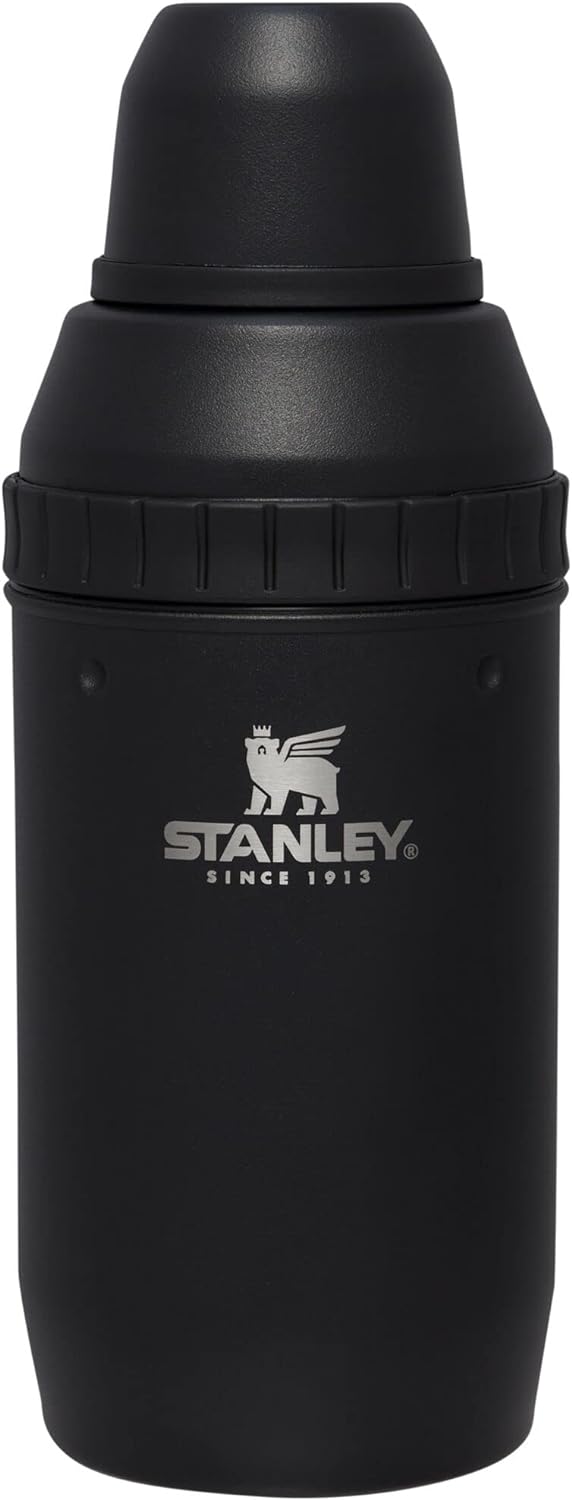 Stanley Adventure Happy Hour Cocktail Shaker Set 20oz   Two 7oz Cups Matte Black