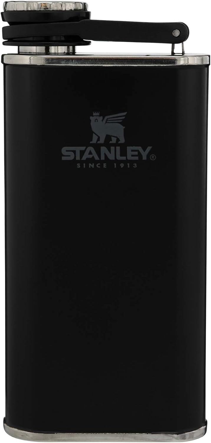 Stanley Classic Flask 8oz with Never-Lose Cap, Wide Mouth Stainless Steel Hip Flask