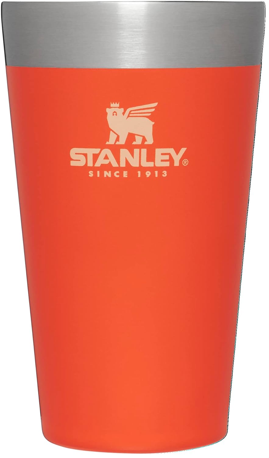 STANLEY Adventure Inulsated Stacking Beer Pint Glass, 16oz Stainless Steel Double Wall Rugged Metal Drinking Tumbler