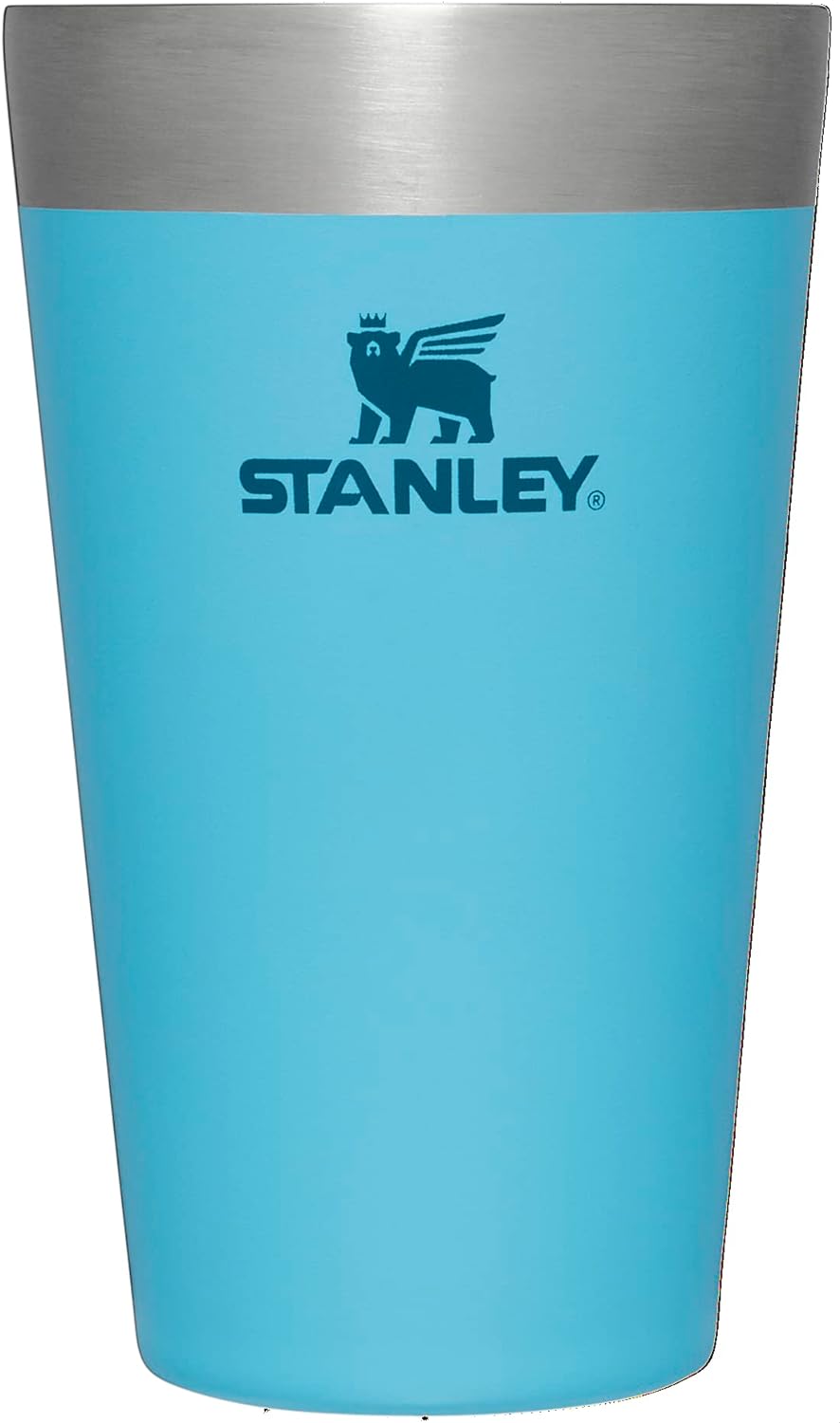 STANLEY Adventure Inulsated Stacking Beer Pint Glass, 16oz Stainless Steel Double Wall Rugged Metal Drinking Tumbler