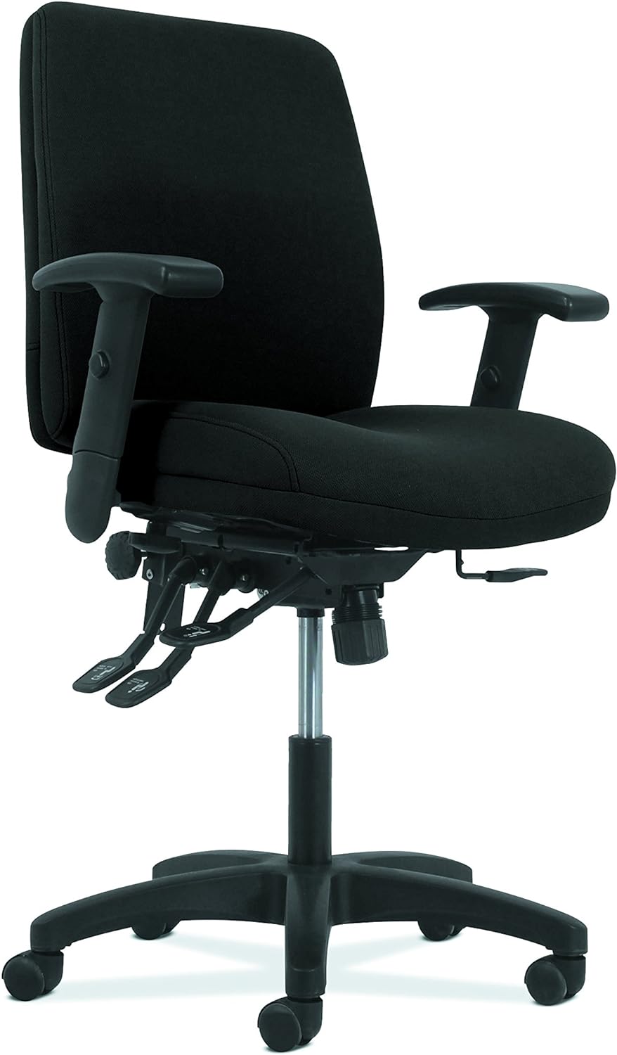 HON HONVL282A2VA10T Network Mid-Back Task Asynchronous Computer Chair for Office Desk, Black Fabric (HVL282.A2)