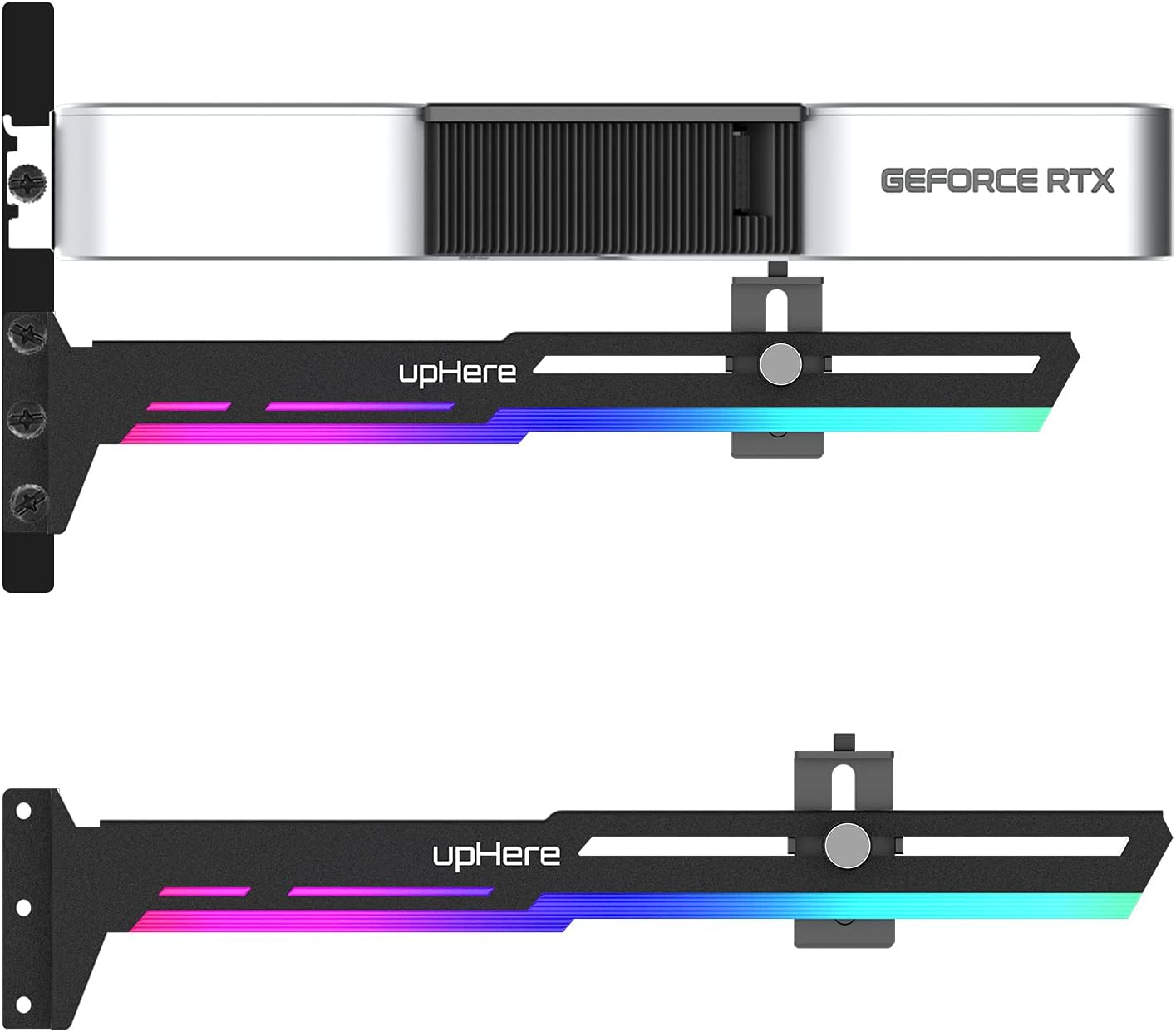 upHere 5V 3PIN Addressable RGB Graphics Card GPU Brace Support Video Card Sag Holder,Built-in 5V ARGB Strip,Adjustable Length and Height Support,G276ARGB