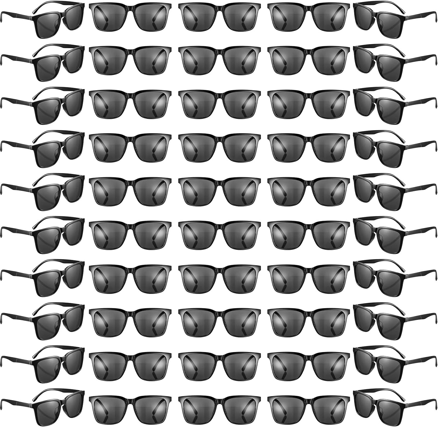 Umigy 50 Pack Sunglasses Bulk Plastic Neon Vintage Retro Sunglasses Party Sunglasses Classic Shades Eyewear for Men Women