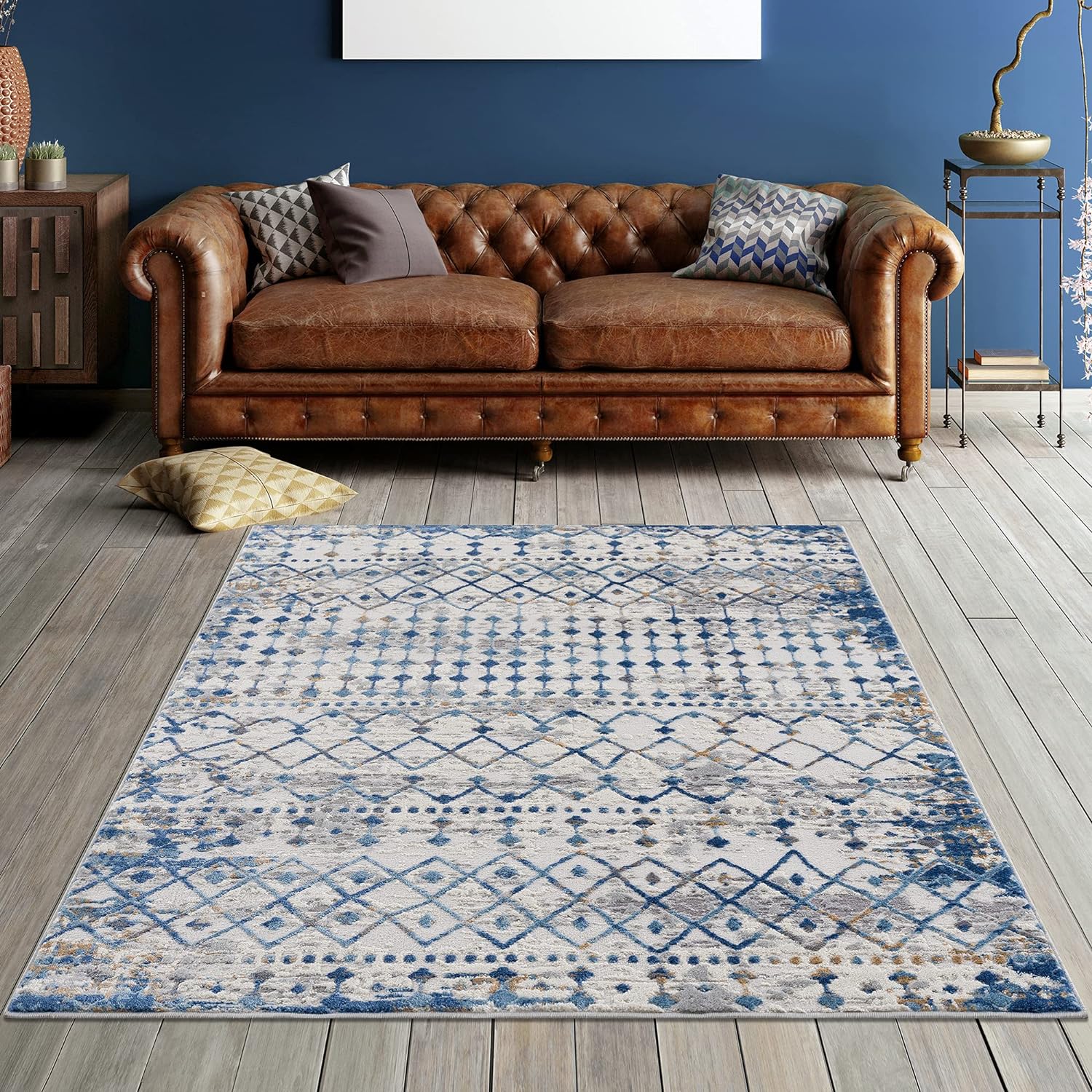 Madison Park Hannah Woven Turkish Area Rugs for Living Room, Indoor Dining Accent Modern Home DÃ©cor, Ultra Soft Floor Carpets for Dining Room, 6'6