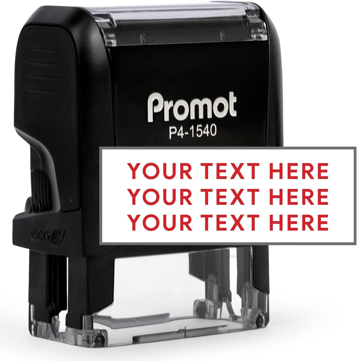 Promot Custom Stamp Up to 3 Lines of Personalized Text - Choose Font, Color, Pad, Self-Inking Stamp for Return & Mailing Address, Office Stamps, Ink Stamps - Small