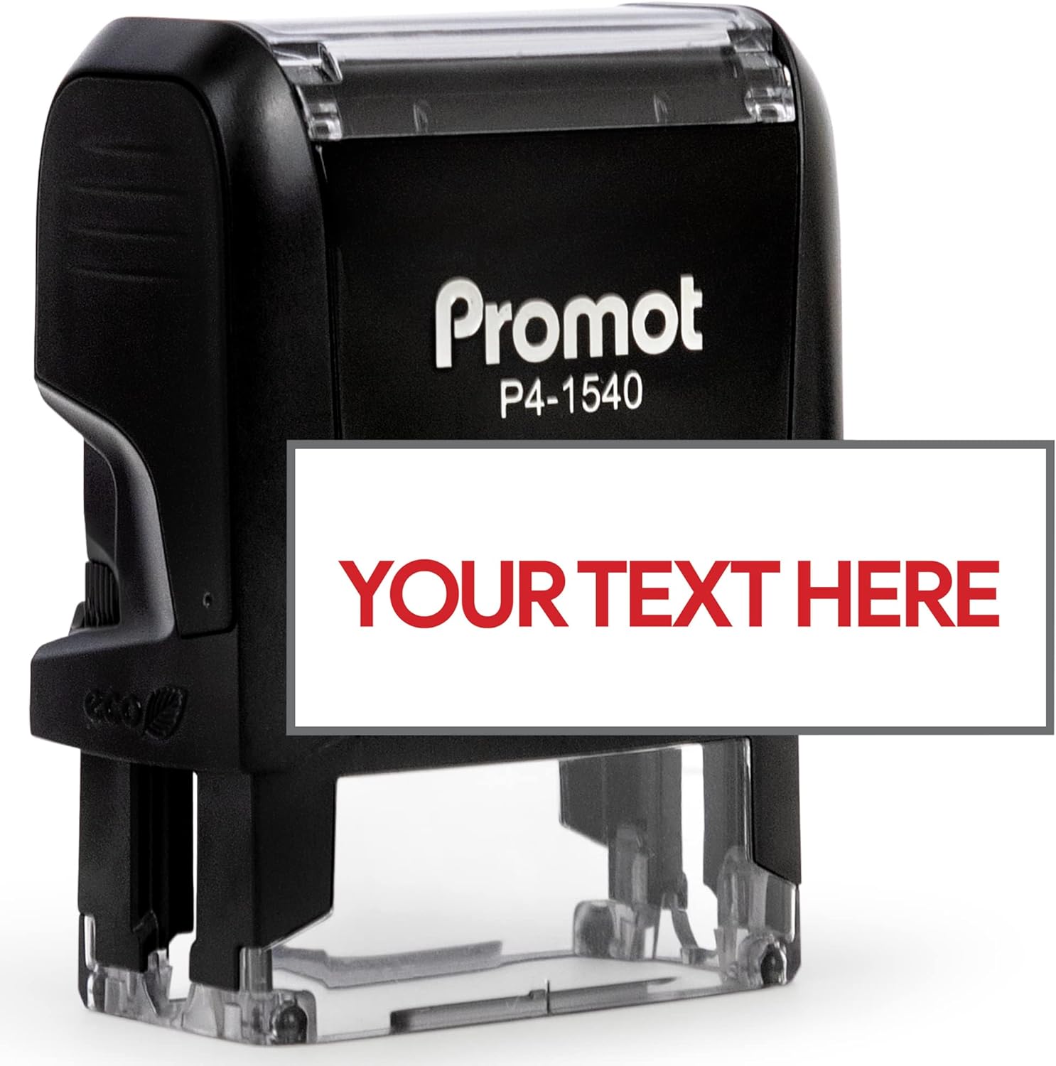 Promot Self Inking 1 Line Custom Stamp - Personalized Name Stamp for Office, Teacher, Address & Business Label Stamp - Choose Font, Ink Color, Pad, for Personal & Professional Use - Small