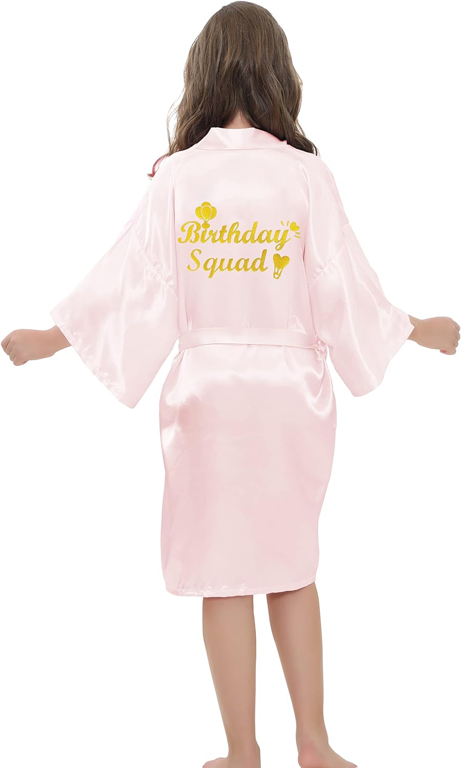 EPLAZA Birthday Squad Girl Robe Women Birthday Queen Robes Kimono for Spa Slumber Sleepover Party