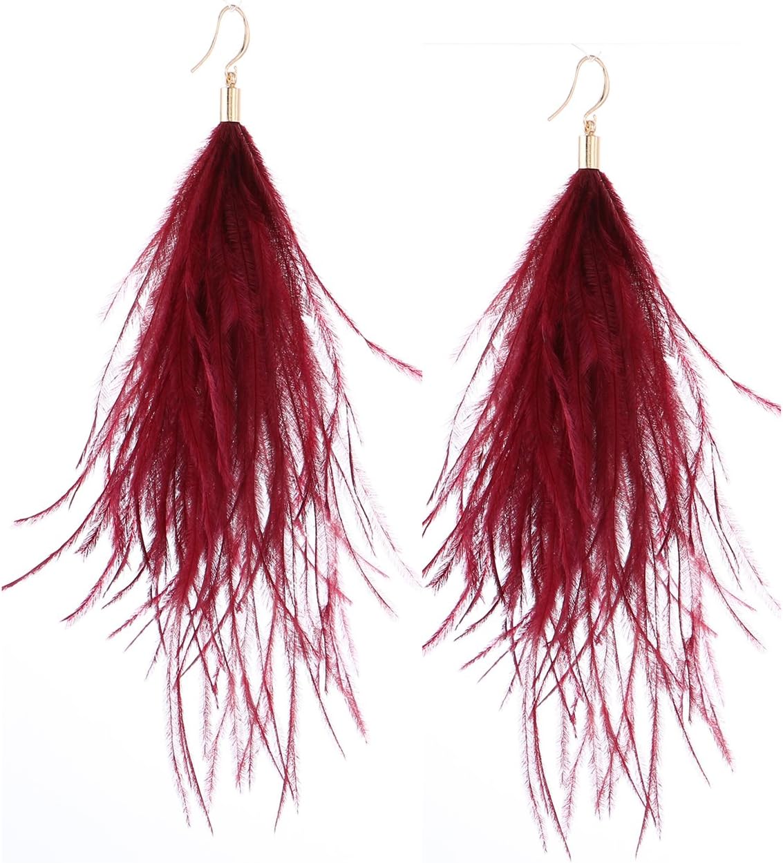 Feather Earring For Women Long Dangle Earring Feather Elegant Thread Feather Jewelry for Gift Winter Party Bohemian