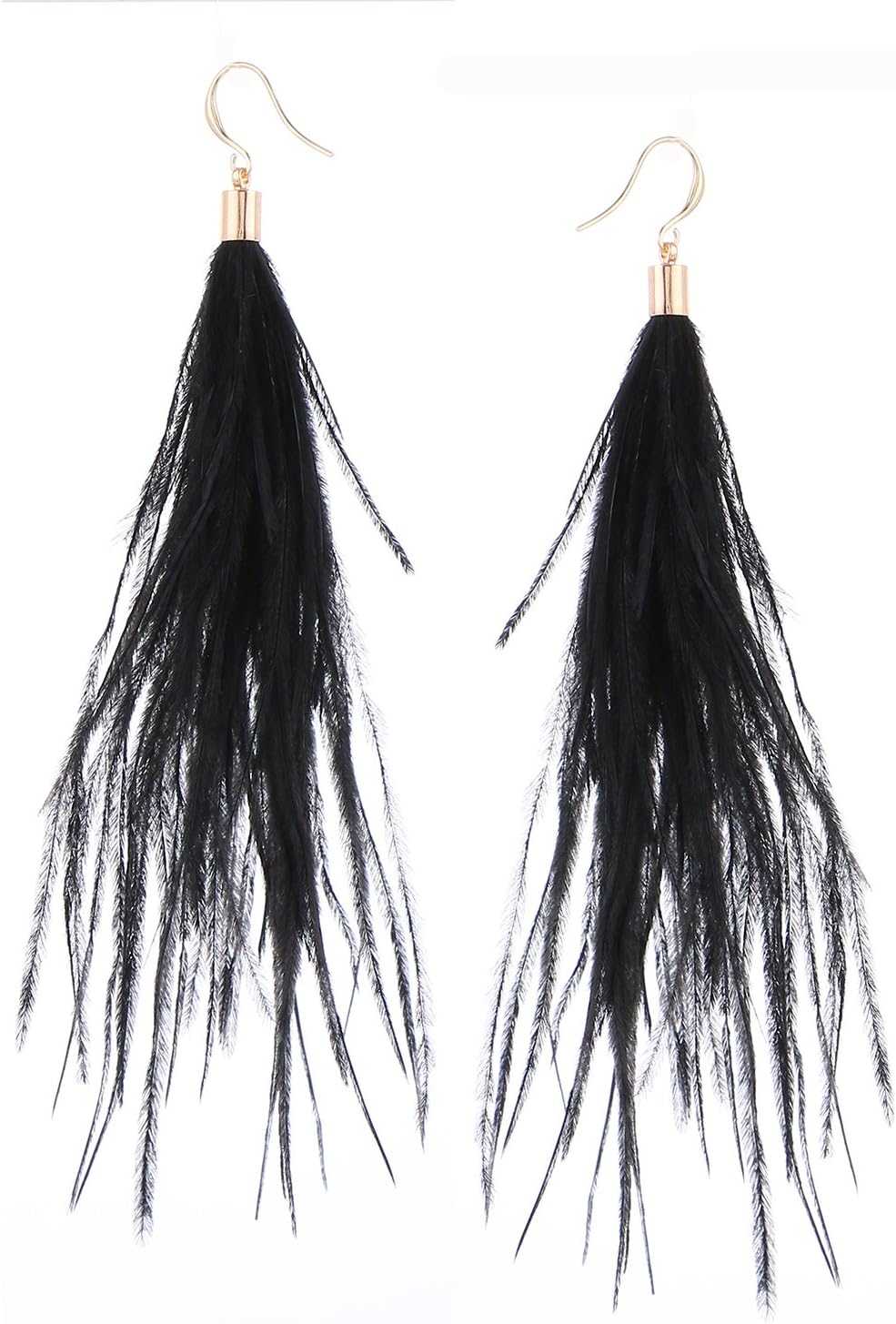 Feather Earring For Women Long Dangle Earring Feather Elegant Thread Feather Jewelry for Gift Winter Party Bohemian