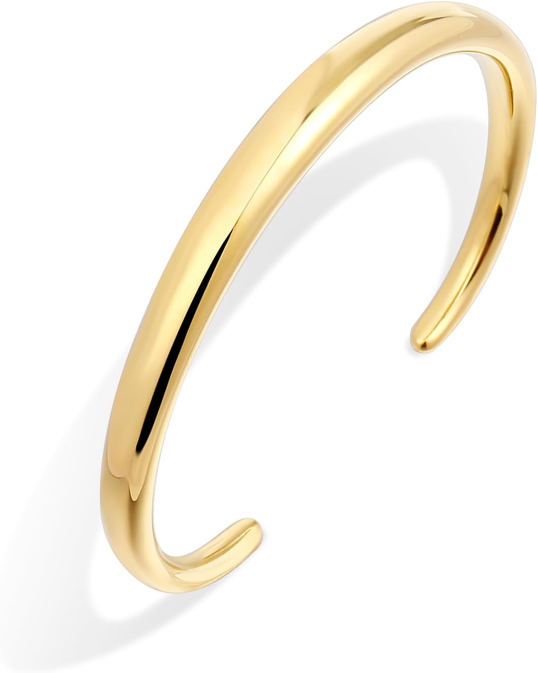 Gold Cuff Bangle Bracelets For Women Chunky 18k Gold Plated Stainless Steel Bracelet Girls Non Tarnish Lightweigt Minimalist Jewellery Gift