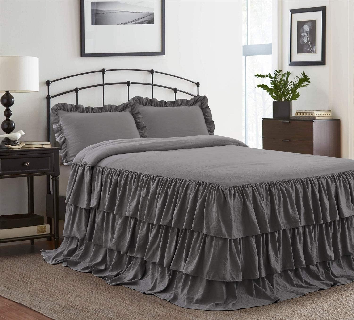 Buy Ruffle Trim 3 Piece Duvet Cover Set Online at Kotton Culture USA