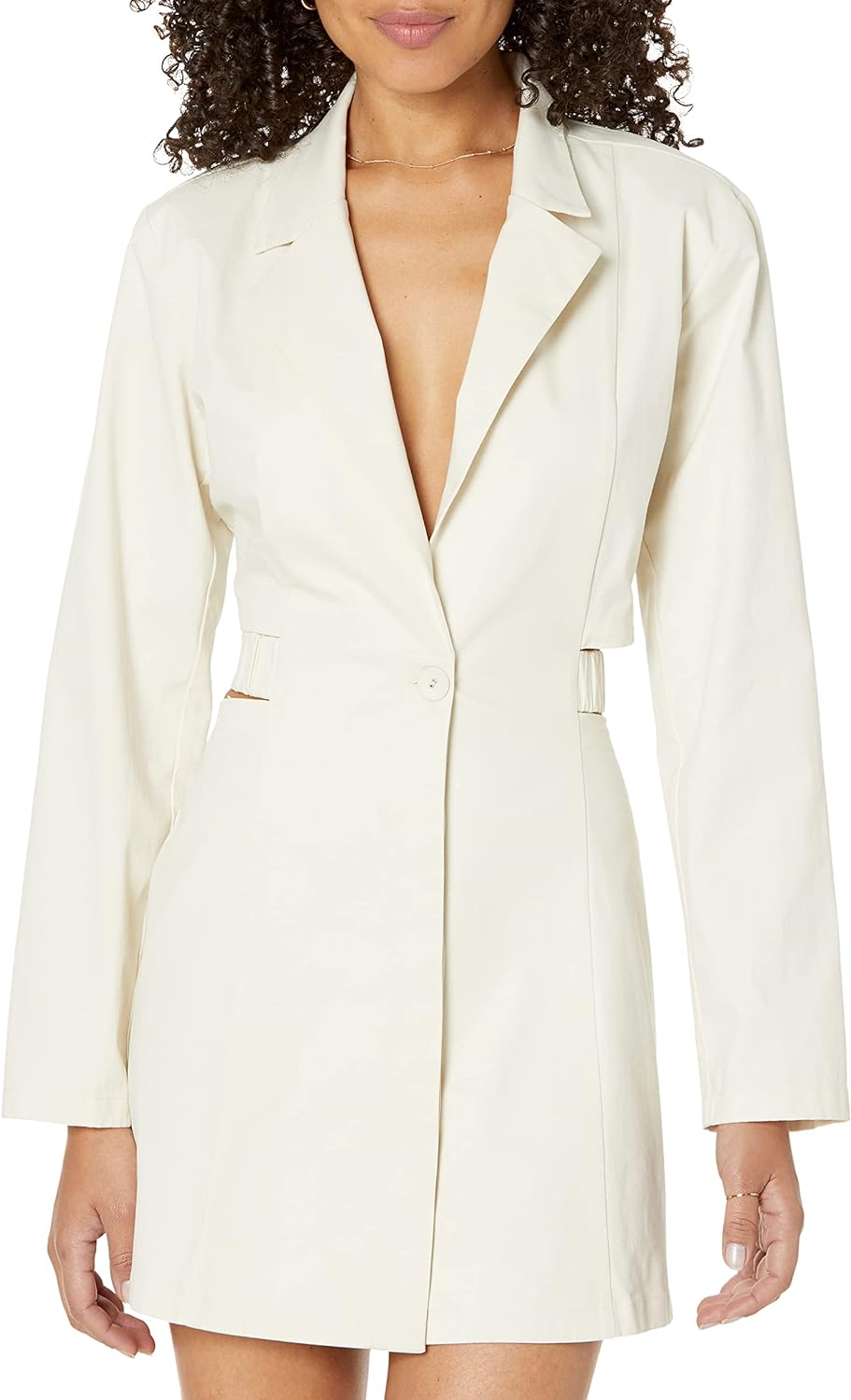 The Drop Women' Whisper White Waist-Cutout Blazer Dress by @paige_desorbo